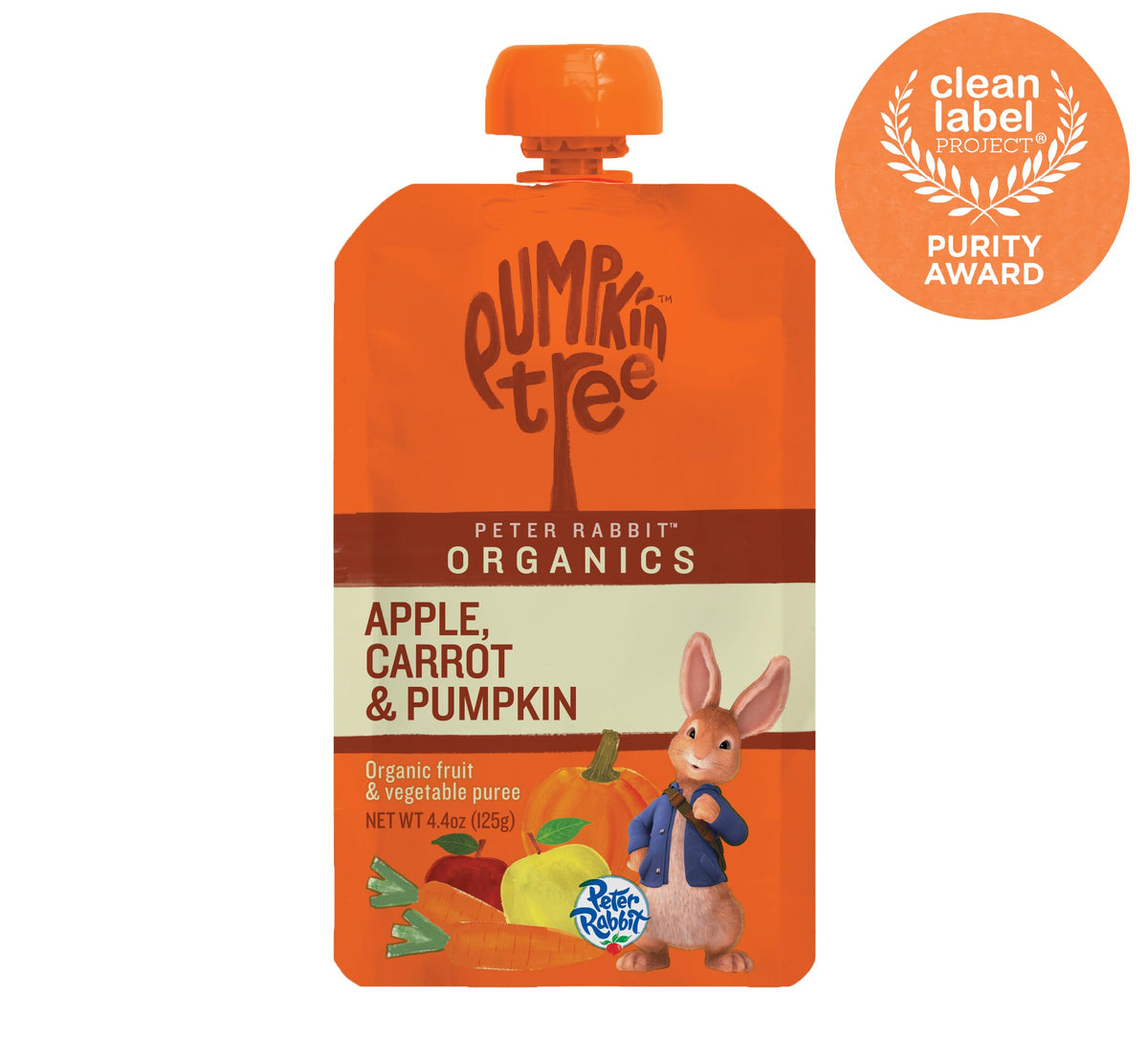 Pumpkin Tree Peter Rabbit Organics Strawberry and Banana Pure Fruit Snack, 4 Ounce (Pack of 10)