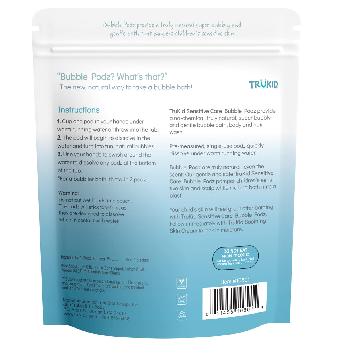 TruKid Bubble Podz Bubble Bath for Kids,