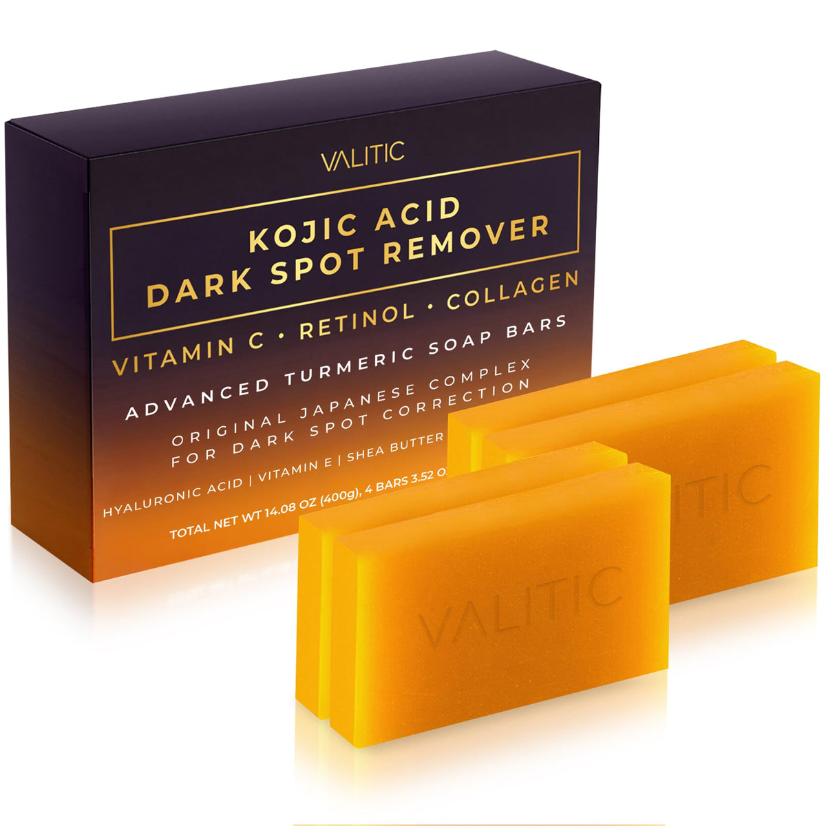 VALITIC Kojic Acid Dark Spot Remover Soap Bars, Turmeric Bar Soaps 2 Pack Father Jim Norris notebooks