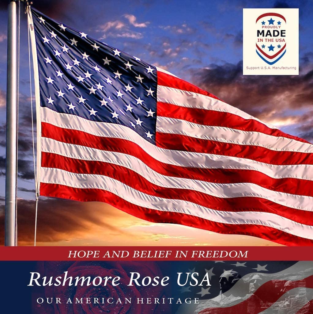 American Flags for Outside 3X5 (Pack of 10) -American Flag made in USA with Embroidered Stars and Sewn Stripes US Flag 3x5 Heavy Duty Outdoor Made in USA for High Wind- All Weather Flags Father Jim Norris notebooks