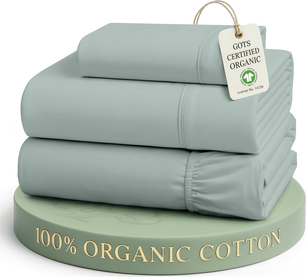 LANE LINEN California King Sheets 100% Organic Cotton 4pc Percale - White