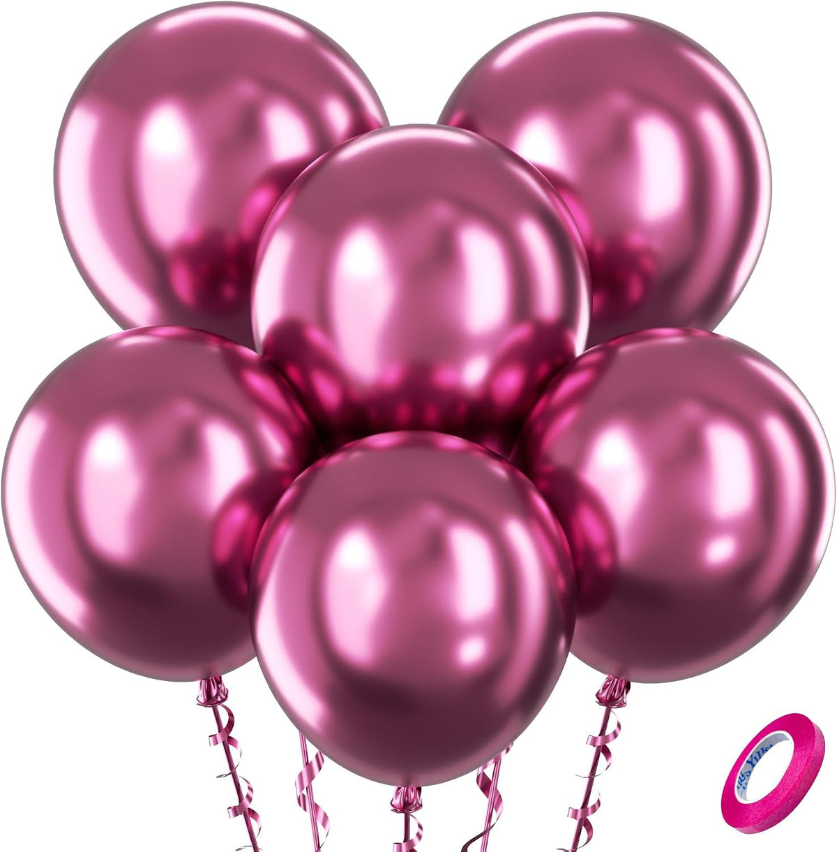 Bezente Assorted Latex Rainbow Balloons 100 Pack 12 inch