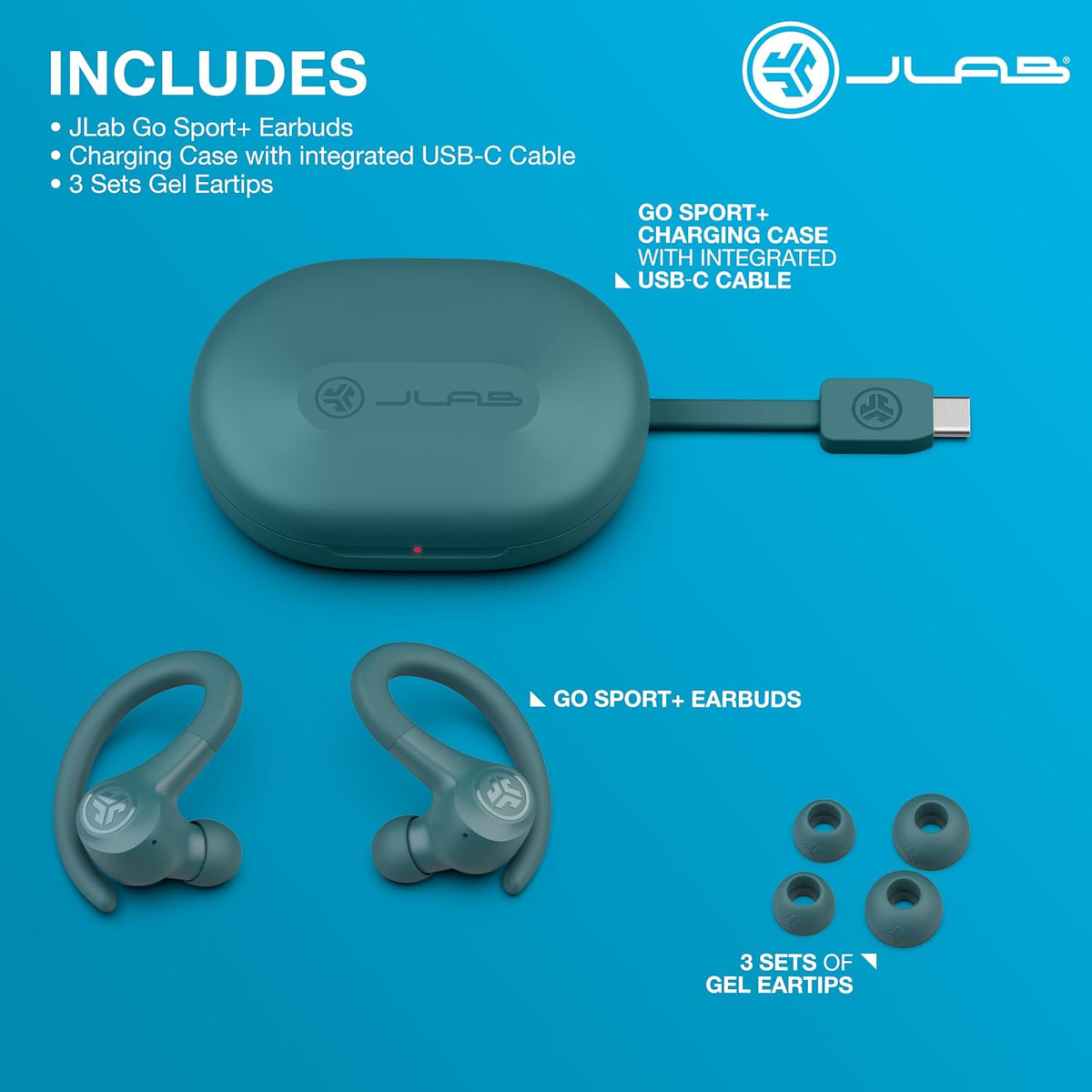 JLab, Go Sport+, True Wireless Workout Earbuds, Bluetooth Sport Earbuds, Clear Calling, Teal Father Jim Norris notebooks