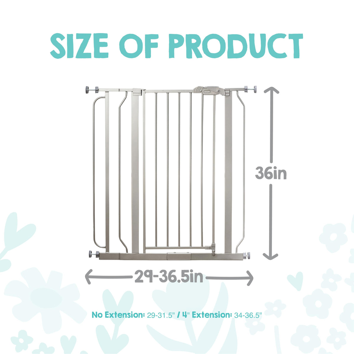 Regalo Safety 29"-38.5" Easy Step Baby Gate, Bottom of Stairs & Doorways