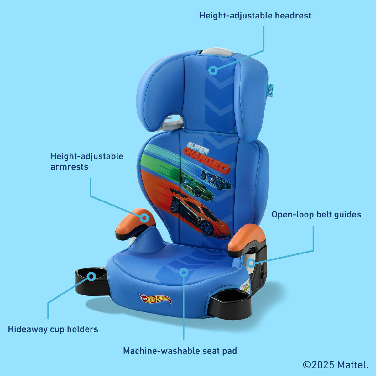 Graco TurboBooster 2.0 Highback & Backless Booster Booster Car Seat, Freya