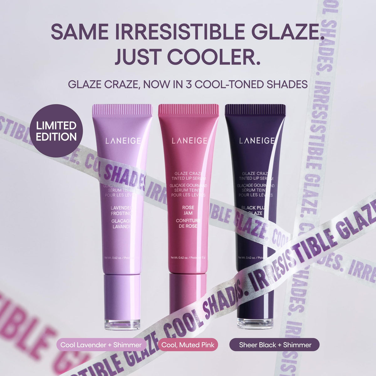 LANEIGE Glaze Craze Tinted Lip Serum with Plumping Polypeptides Father Jim Norris notebooks