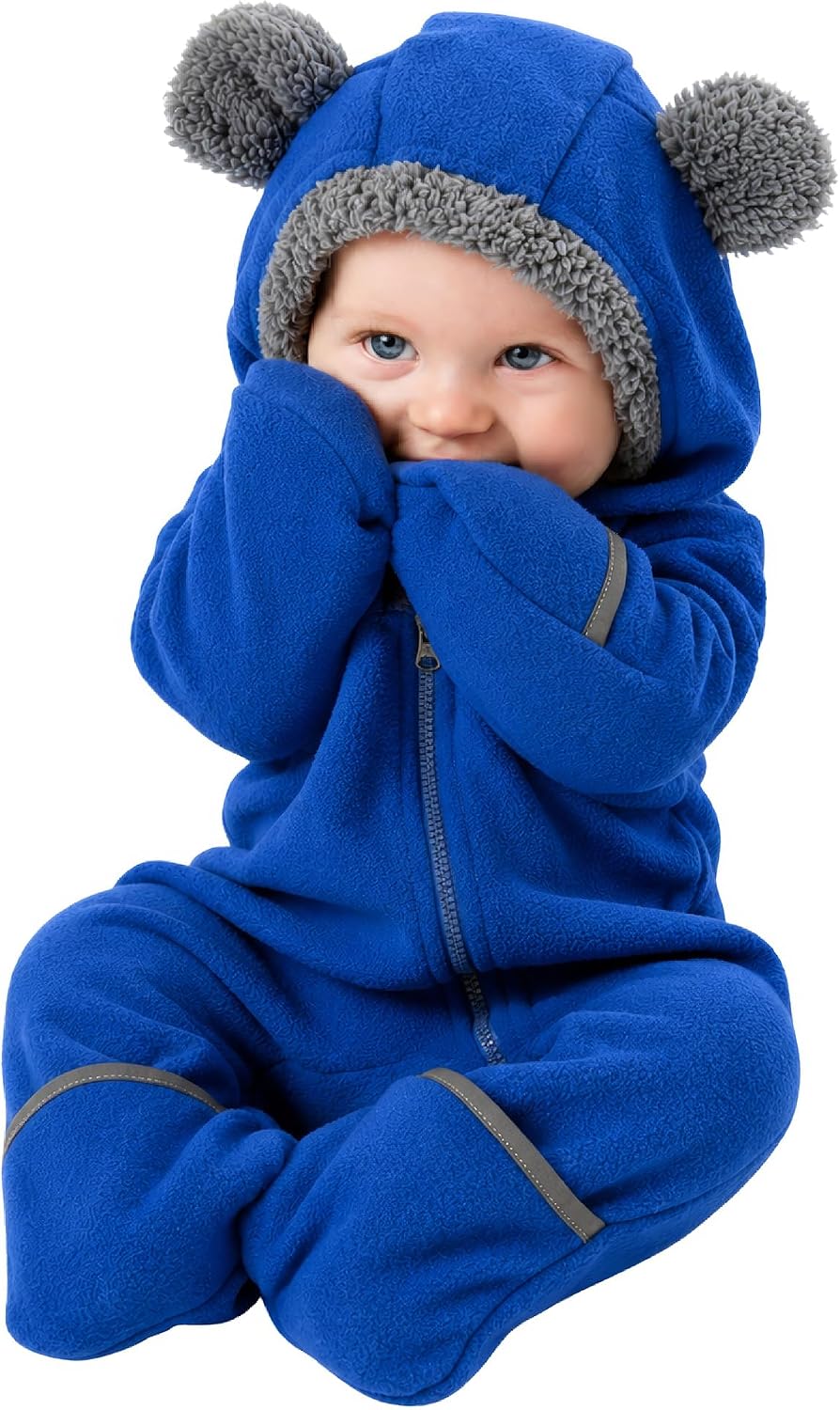 Cuddle Club Fleece Baby Bunting Bodysuit Hoodie, Newborn - 5T