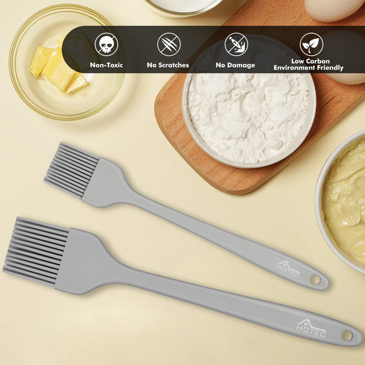 HOTEC Silicone Basting &Pastry Brushes BPA Free, Classic Blue 2 Father Jim Norris notebooks