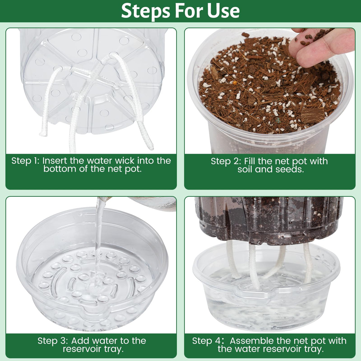Bluepro Clear Nursery Pots with Humidity Domes, 4 Inch, 30-Pack Father Jim Norris notebooks