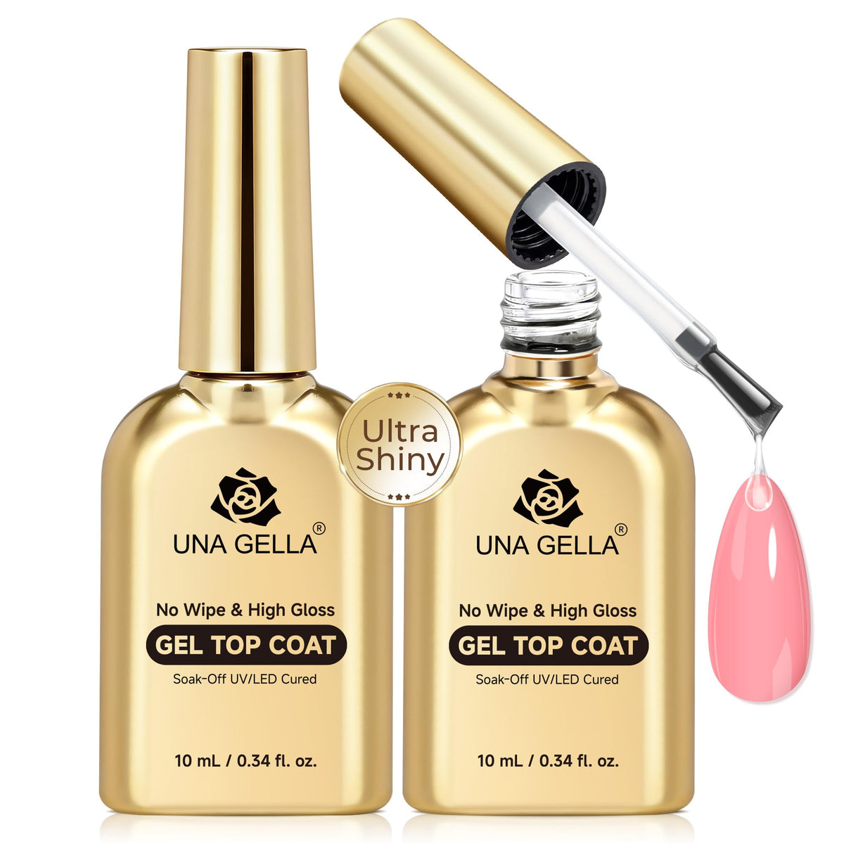 UNA GELLA Short Almond Nail Tips 504PCS Short Fake Nails Soft Press Ons