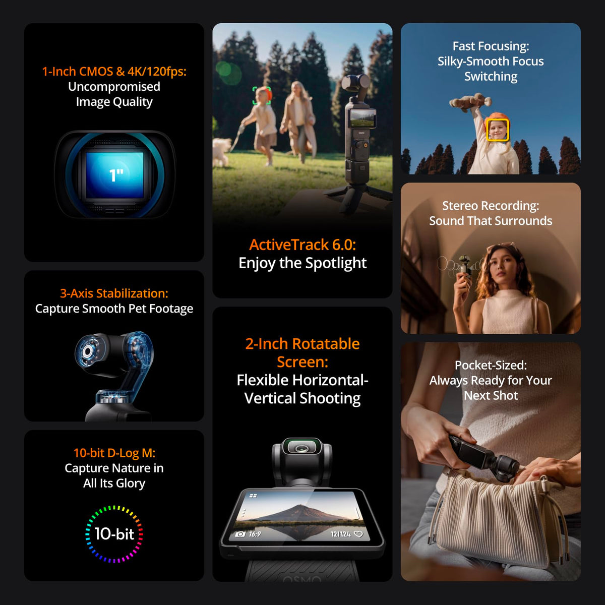 DJI Osmo Pocket 3 Creator Combo, Vlogging Camera with 1'' CMOS & 4K/120fps Father Jim Norris notebooks