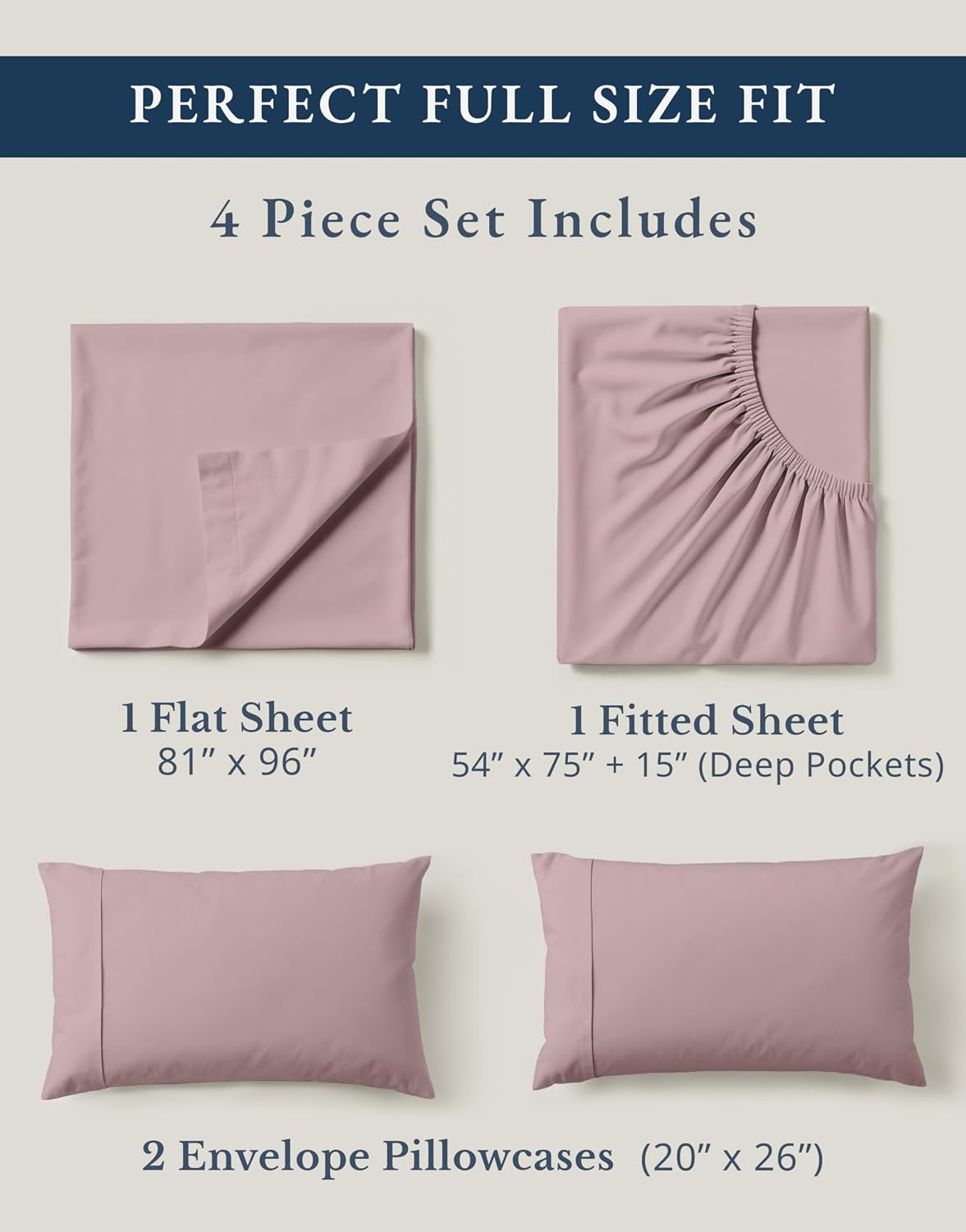 LANE LINEN California King Sheets 100% Organic Cotton 4pc Percale - White