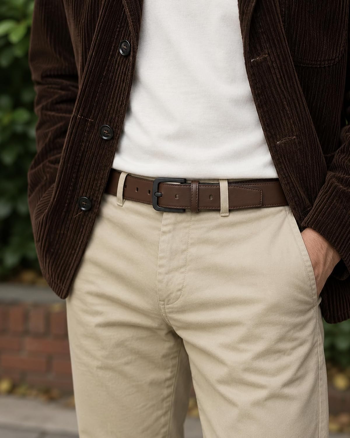 CHAOREN Mens Belts Leather 35mm for Jeans - Tough at Work, Sharp Daily