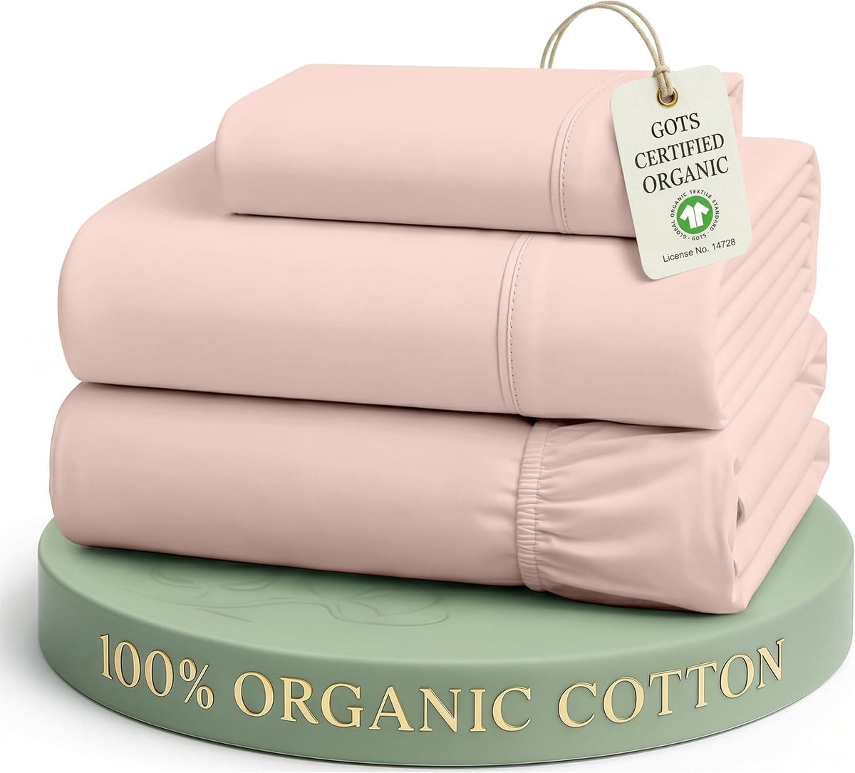 LANE LINEN California King Sheets 100% Organic Cotton 4pc Percale - White
