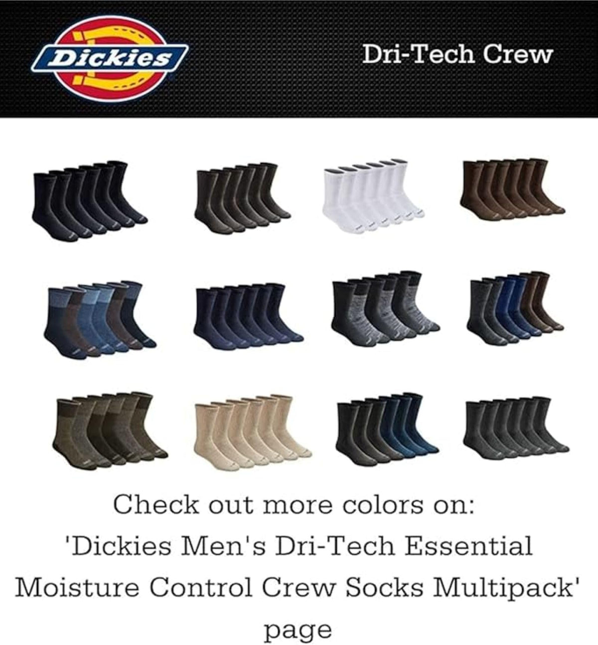 Dickies Men's Dri-tech Original Moisture Control Crew Socks, Available in M-xxl (6, 12, 18 Pairs) Father Jim Norris notebooks