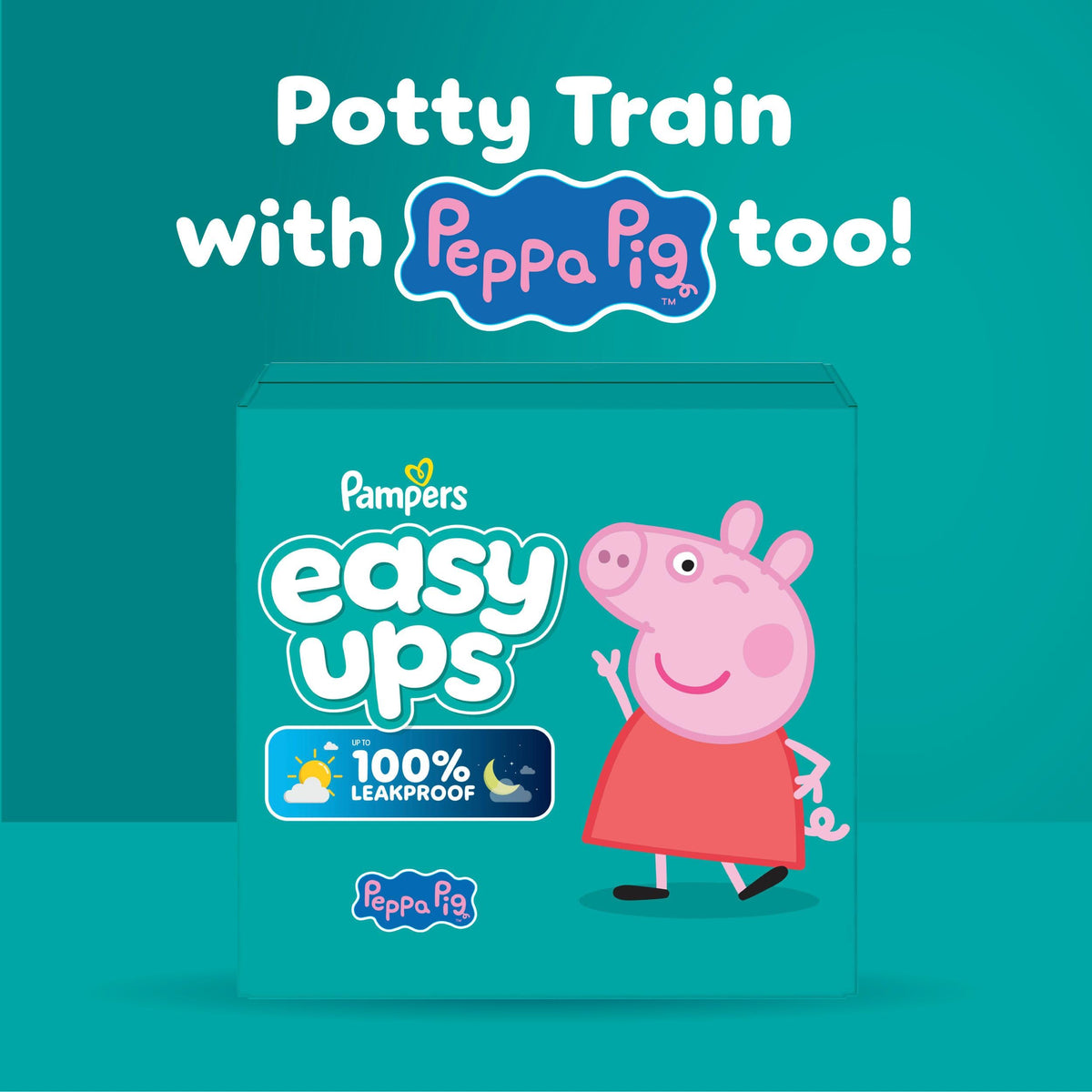 Easy Ups Girls & Boys Potty Training Pants, Size 5 (3T-4T), 124 Count, Bluey Absorbent Pull Up Training Underwear, Up to 100% Leakproof Day and Night, Hypoallergenic