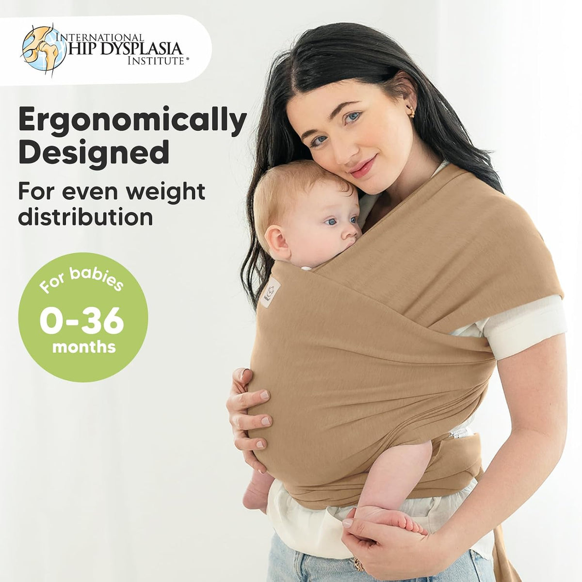 KeaBabies Baby Wrap Carrier, All in 1 Original Baby Carrier, Trendy Black
