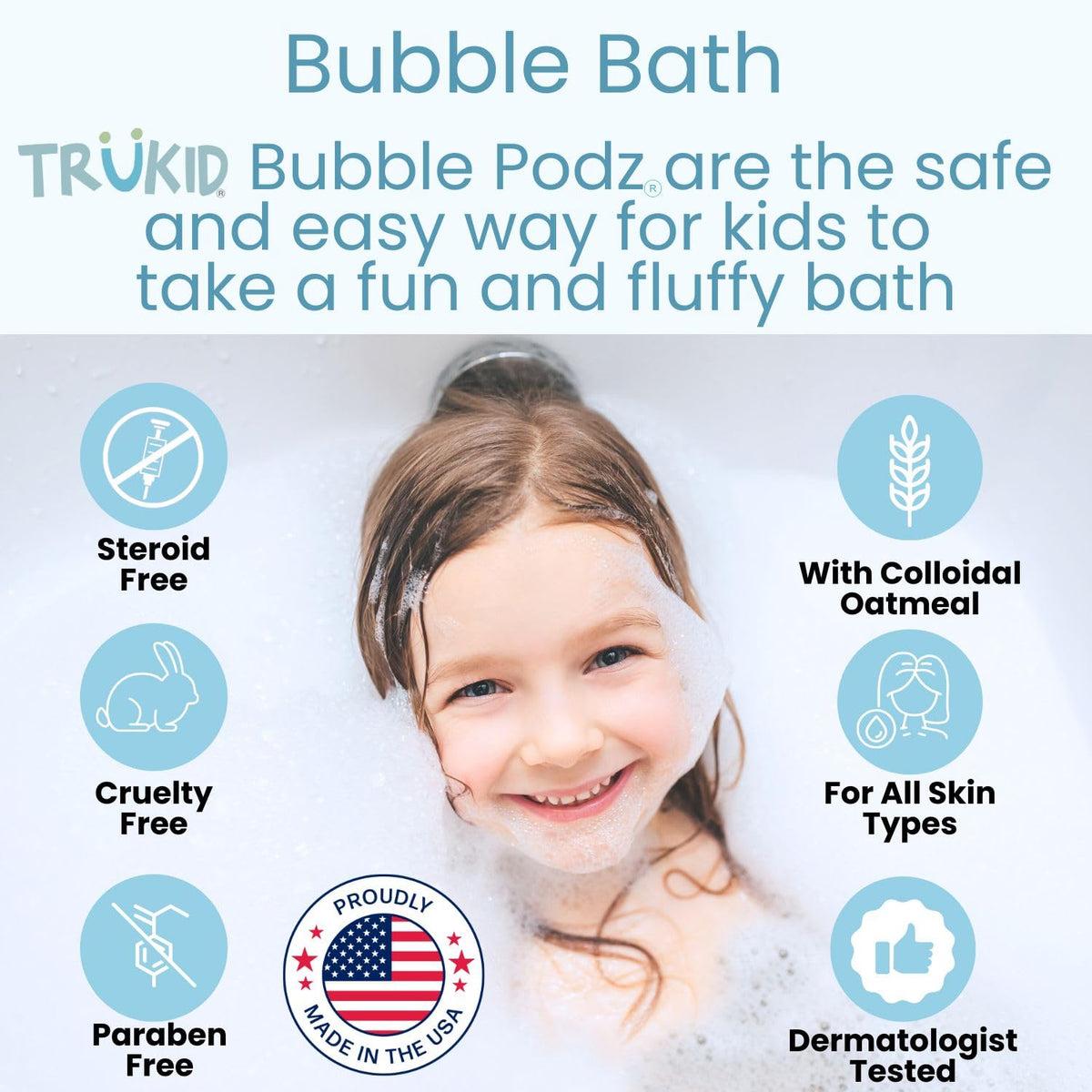TruKid Bubble Podz Bubble Bath for Kids,