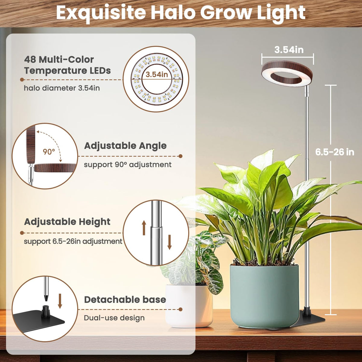 Aokrean Grow Lights for Indoor Plants Growing, Full Spectrum with Base Father Jim Norris notebooks