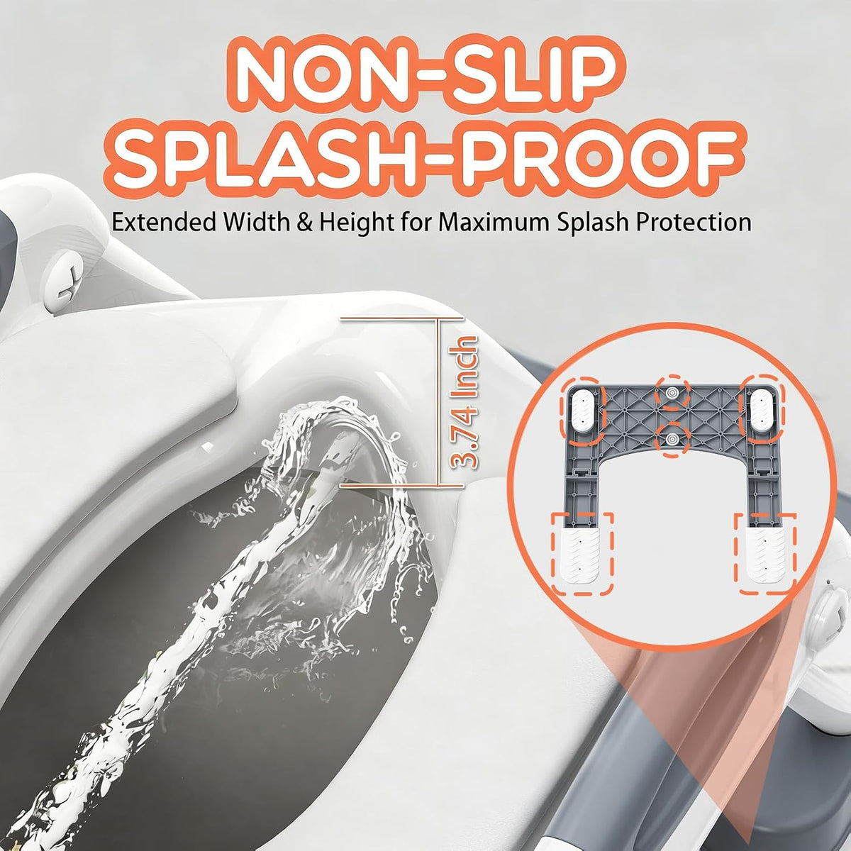 Potty Training Toilet for Toddlers, 2-in-1 Potty Training seat, Anti-Slip