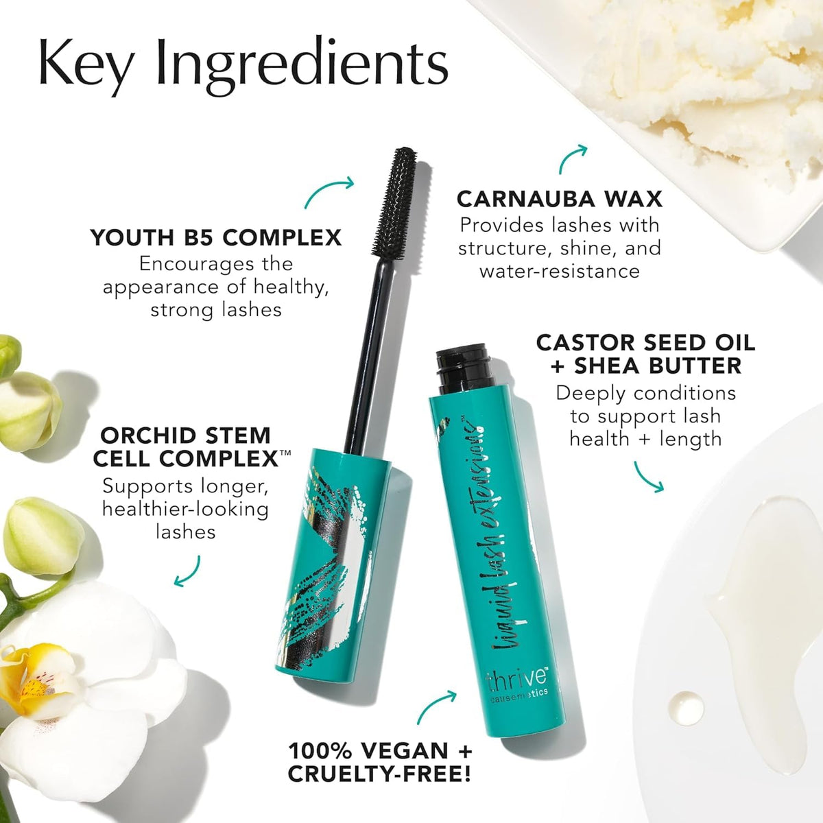Thrive Causemetics Liquid Lash Extensions Mascara, Brown Black Shade Father Jim Norris notebooks
