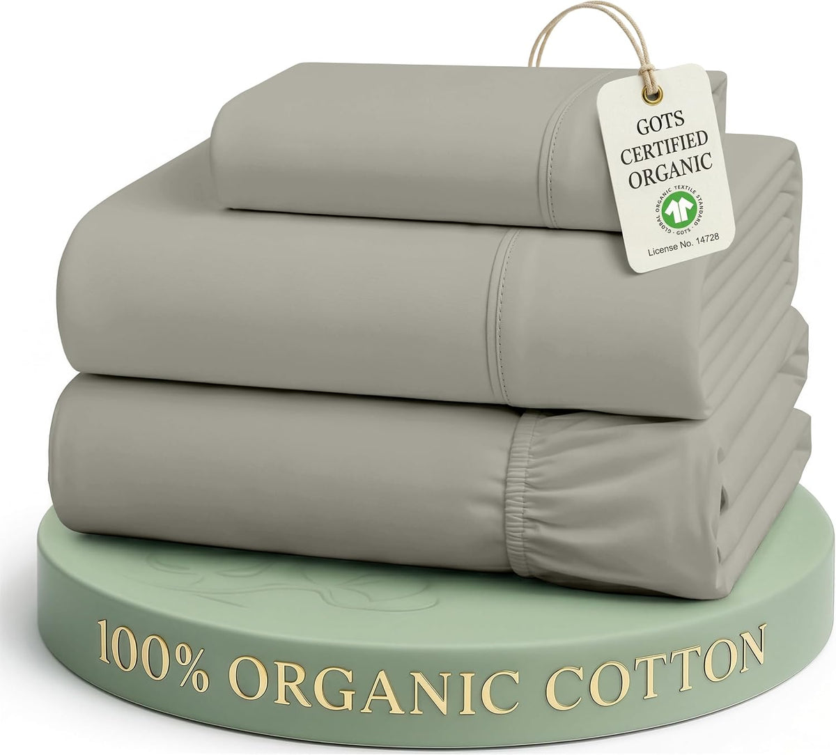 LANE LINEN California King Sheets 100% Organic Cotton 4pc Percale - White