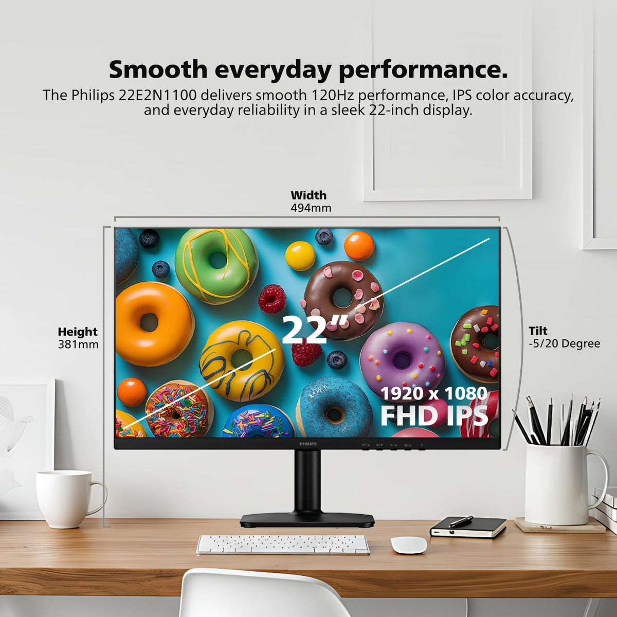 Philips 24 Inch Computer Monitor FHD 100Hz VA VESA Flicker-Free, 241V8LB Father Jim Norris notebooks