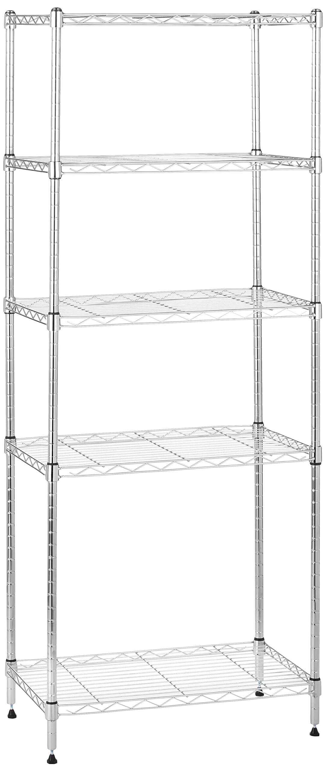 Amazon Basics 5-Shelf Adjustable Heavy Duty Steel Wire Storage Shelves for Garage