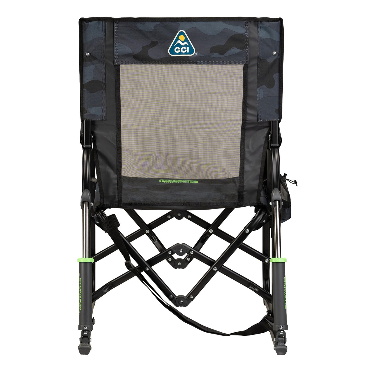 GCI Outdoor Freestyle Rocker XL with Side Table Camping Chair | Portable Folding Rocking Chair with Solid, Durable Armrests, Drink Holder & Comfortable Backrest — Black Father Jim Norris notebooks