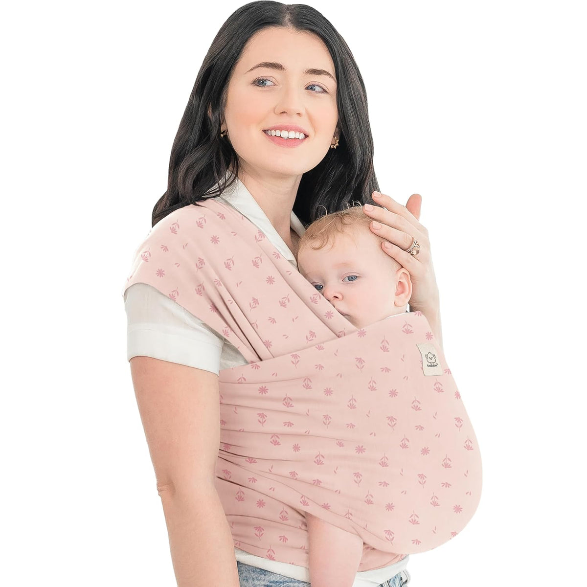 KeaBabies Baby Wrap Carrier, All in 1 Original Baby Carrier, Trendy Black
