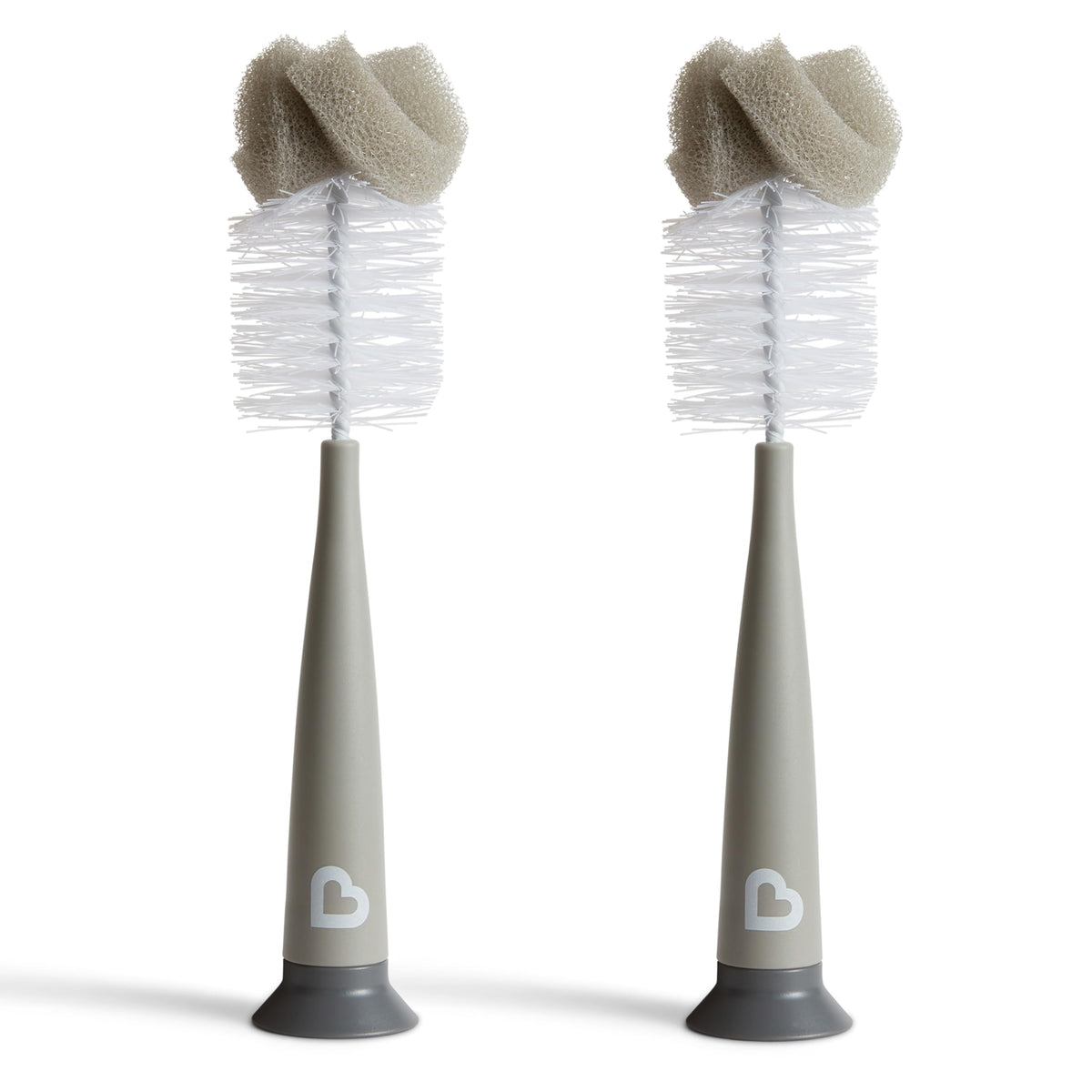 Munchkin Sponge Bottle Brush, Grey/Sage, 2 Count (Pack of 1)