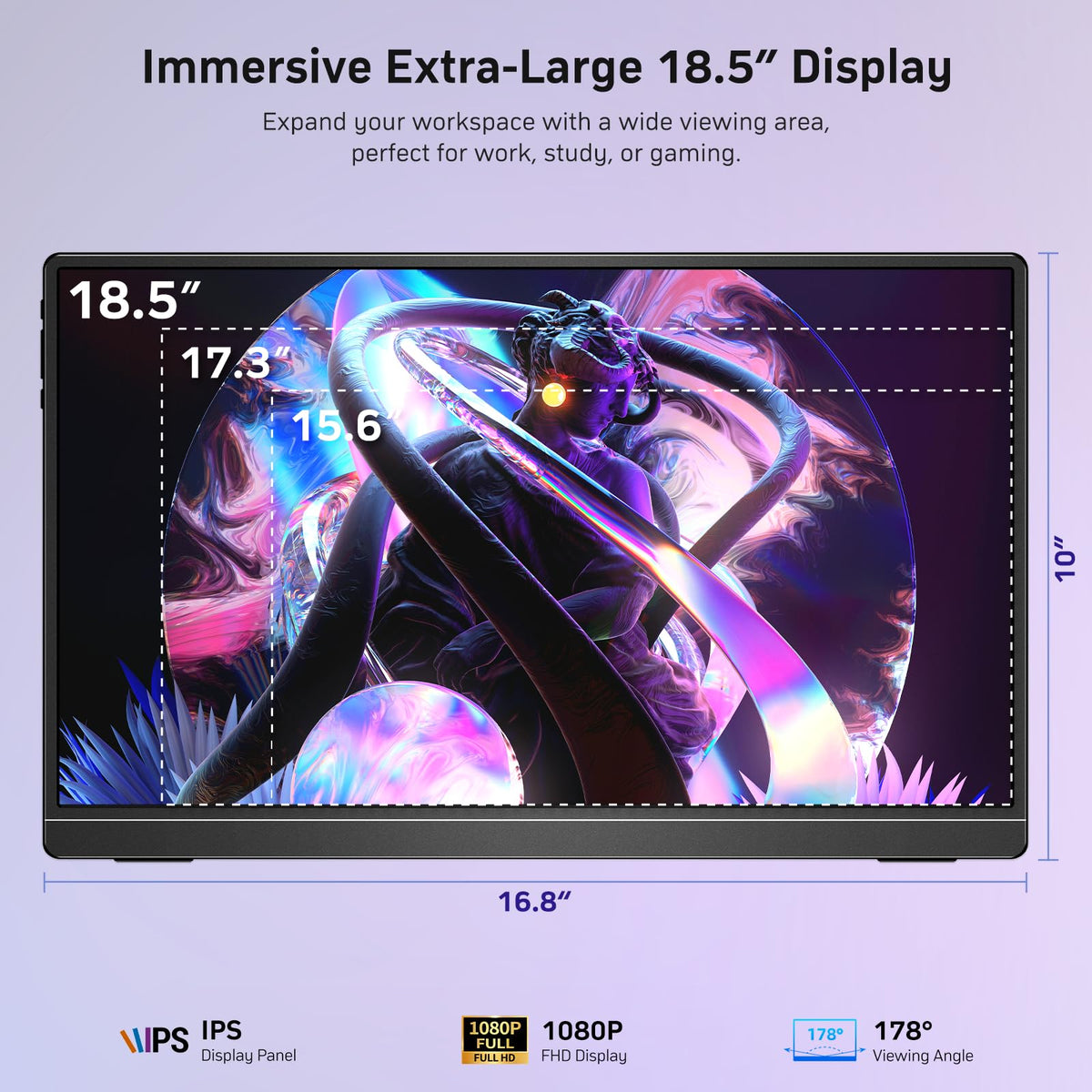 MNN 15.6" FHD 60Hz Portable Monitor USB-C HDMI IPS HDR Gaming Laptop Father Jim Norris notebooks