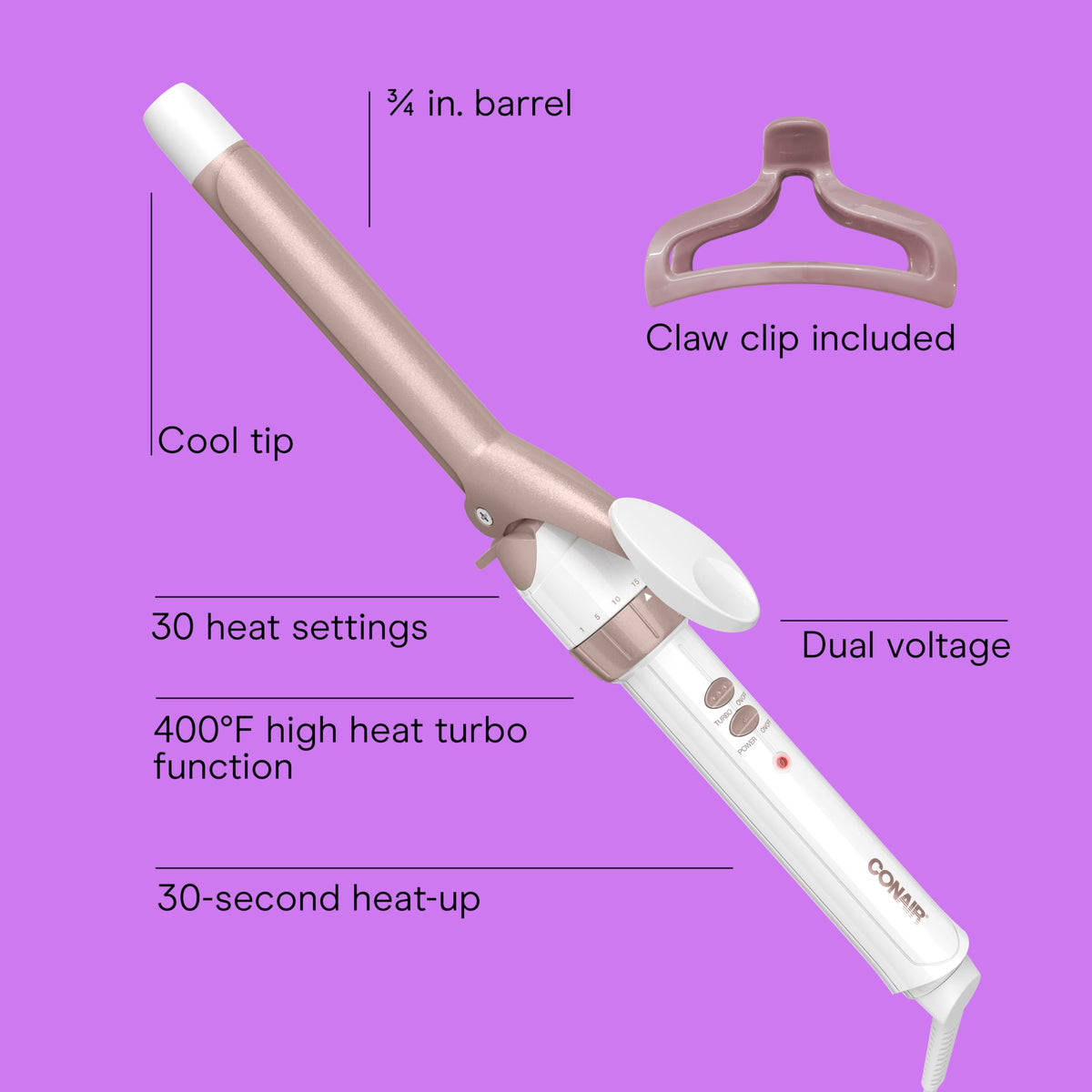 Conair Curling Iron, Double Ceramic, 1-in. Barrel, White/Rose Gold Father Jim Norris notebooks