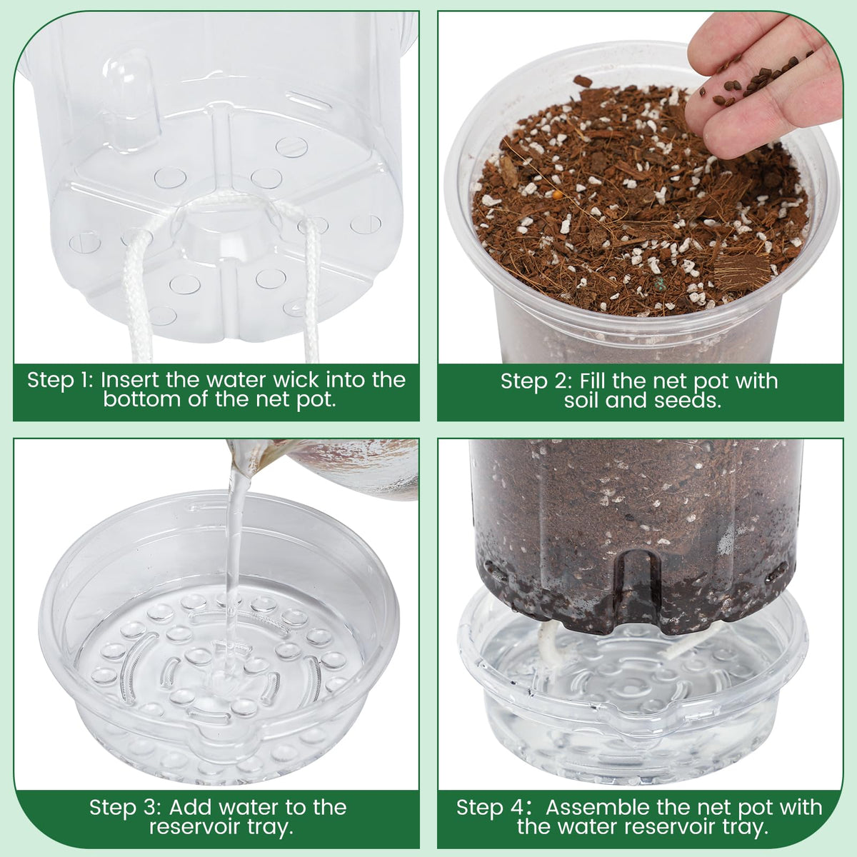 Bluepro Clear Nursery Pots with Humidity Domes, 4 Inch, 30-Pack Father Jim Norris notebooks