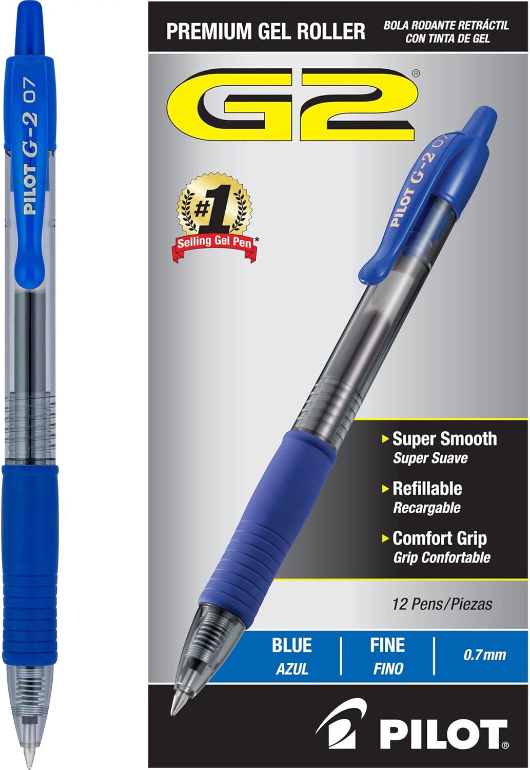 PILOT G2 Premium Gel Pens, Fine Point 0.7mm, Blue Ink, 12-Pack Father Jim Norris notebooks