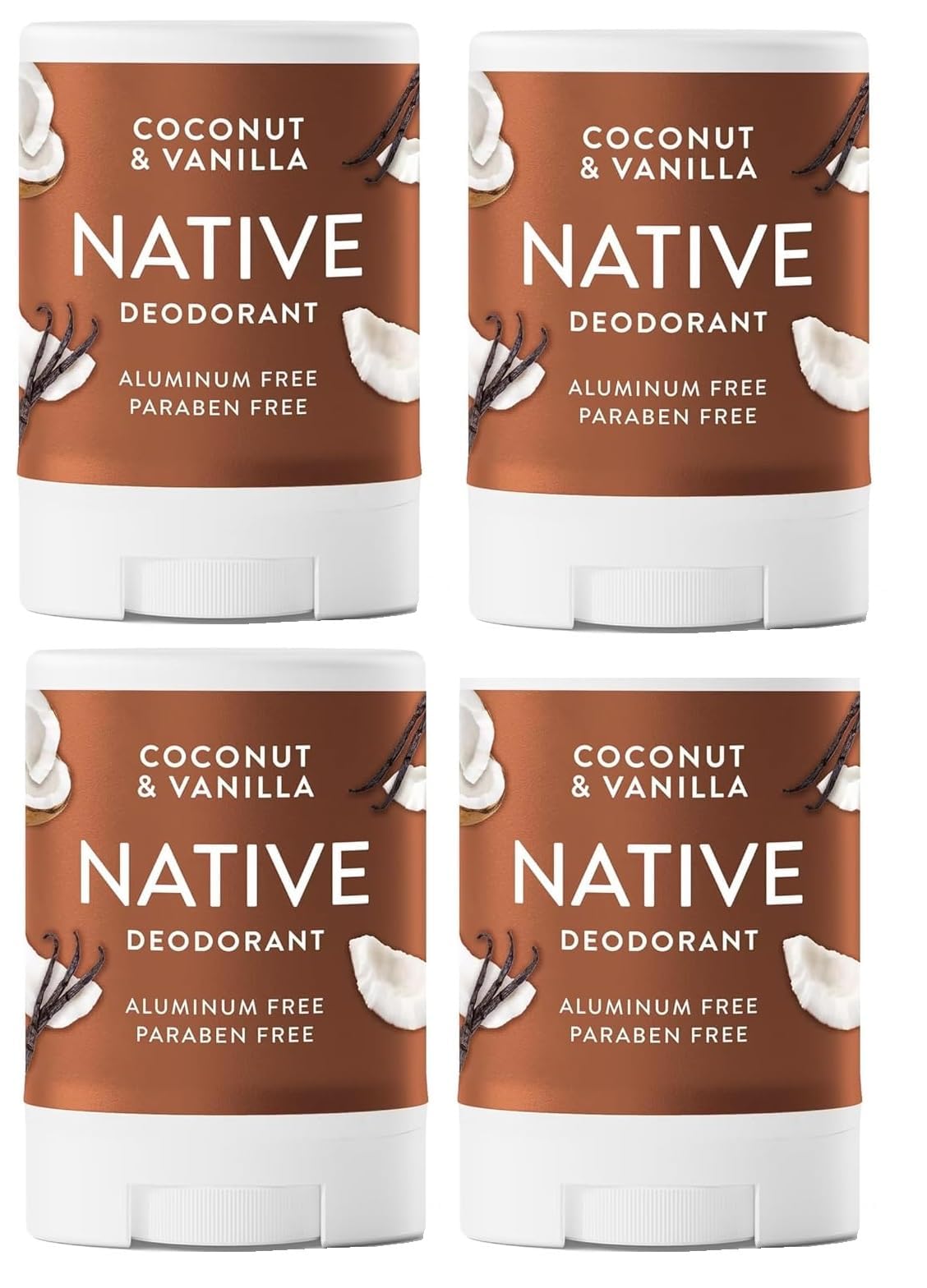 Native Aluminum-Free Deodorant for Women & Men, Coconut & Vanilla, 2.65oz