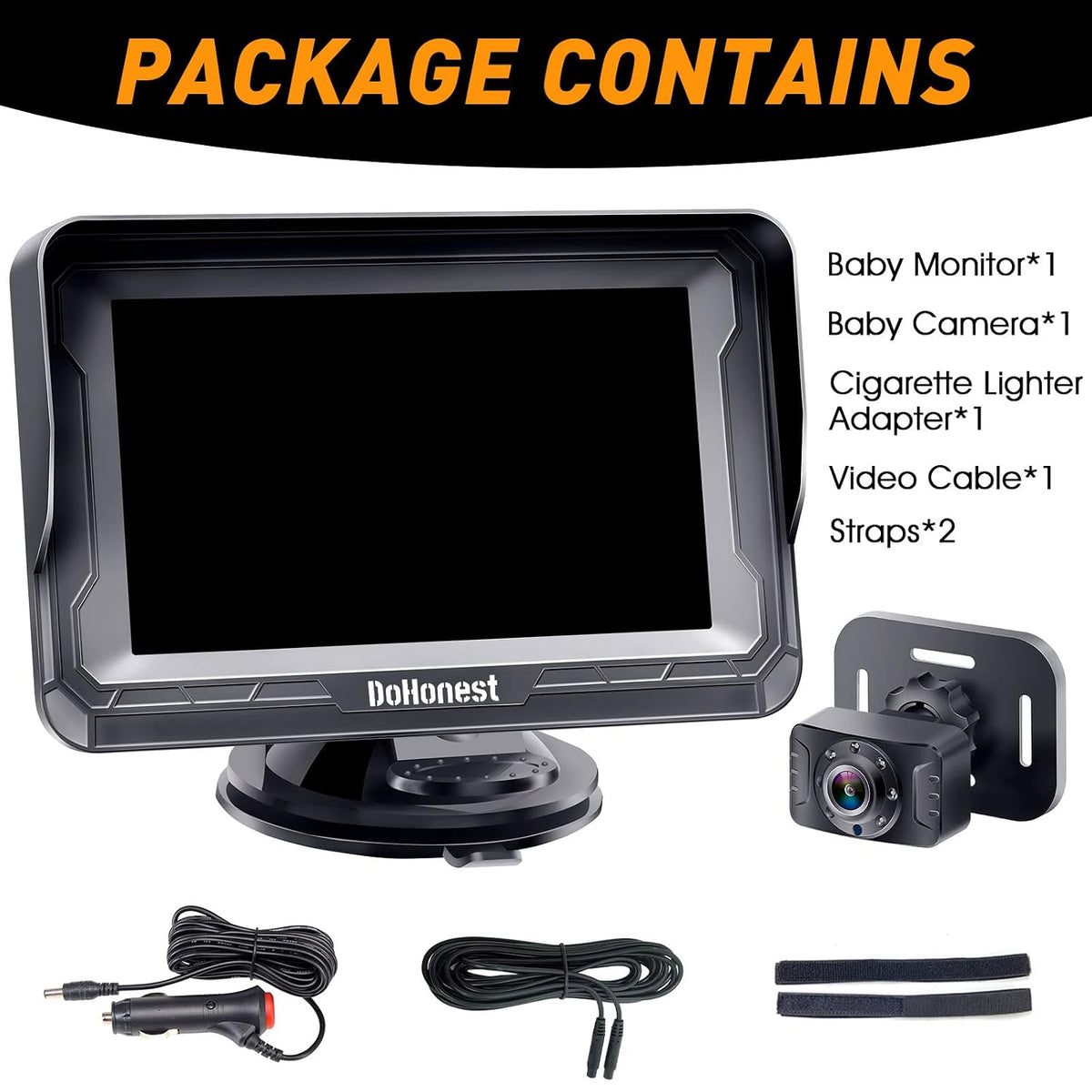 DoHonest Baby Car Camera HD 1080P: Rear Facing Car Baby Monitor Clear Image Father Jim Norris notebooks