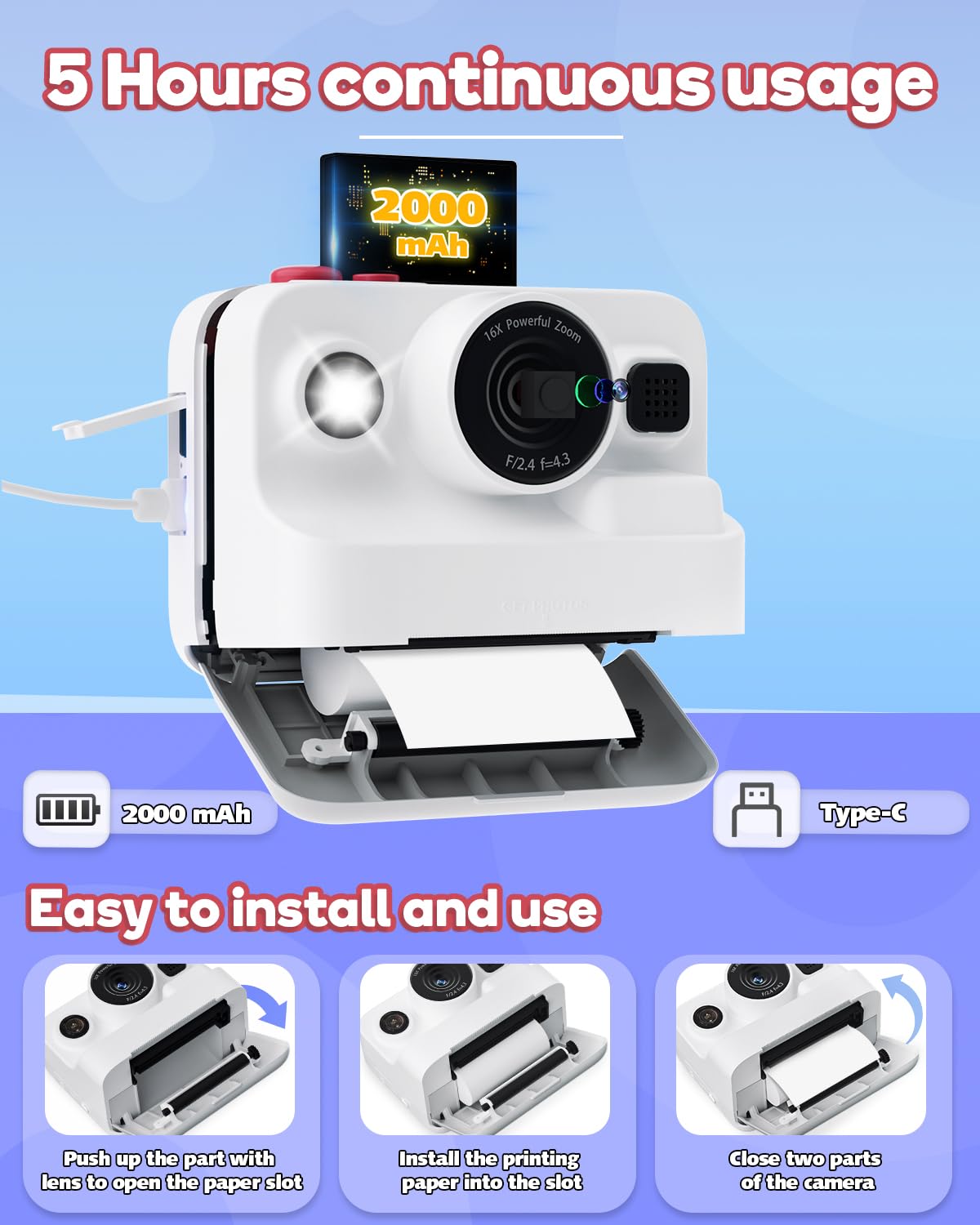 Dylanto Kids Camera Instant Print,1080P Kids Instant Cameras that Print Photos,Christmas Birthday Gifts for Girls Age 3-12,Portable Toy for 3 4 5 6 7 8 9 10 Year Old Girls Boys Pink Father Jim Norris notebooks