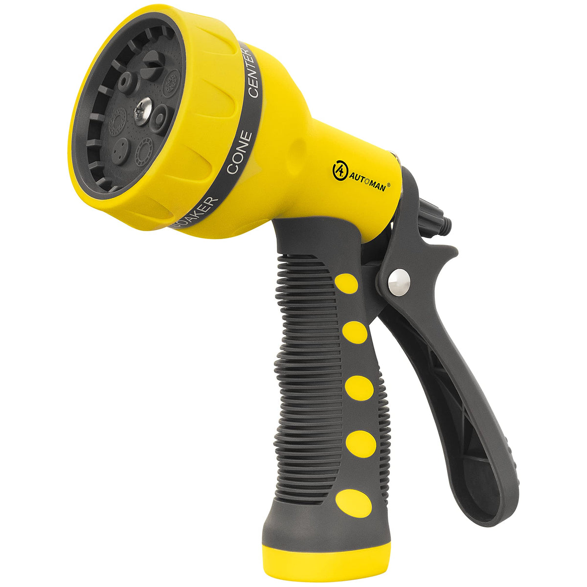 AUTOMAN Garden Hose Nozzle, Water Hose Sprayer Nozzle with 7 Adjustable Watering Patterns, Slip Resistant for Watering Plants, Lawn& Garden, Washing Cars, Cleaning, Showering Pets & Outdoor Fun. Father Jim Norris notebooks