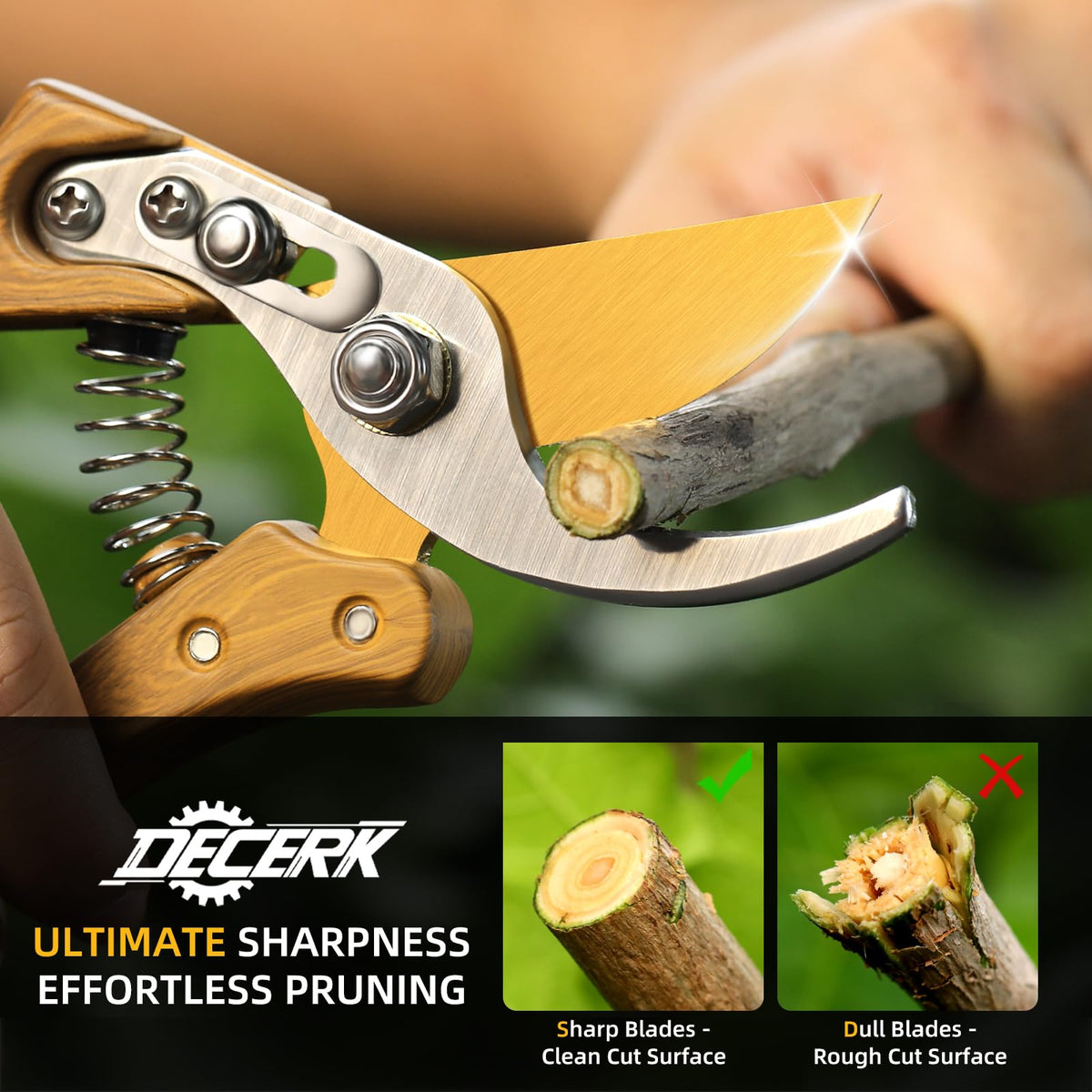 DECERK® 8.5" Professional Pruning Shears, Effortlessly Prunes 3/4" Branches Father Jim Norris notebooks