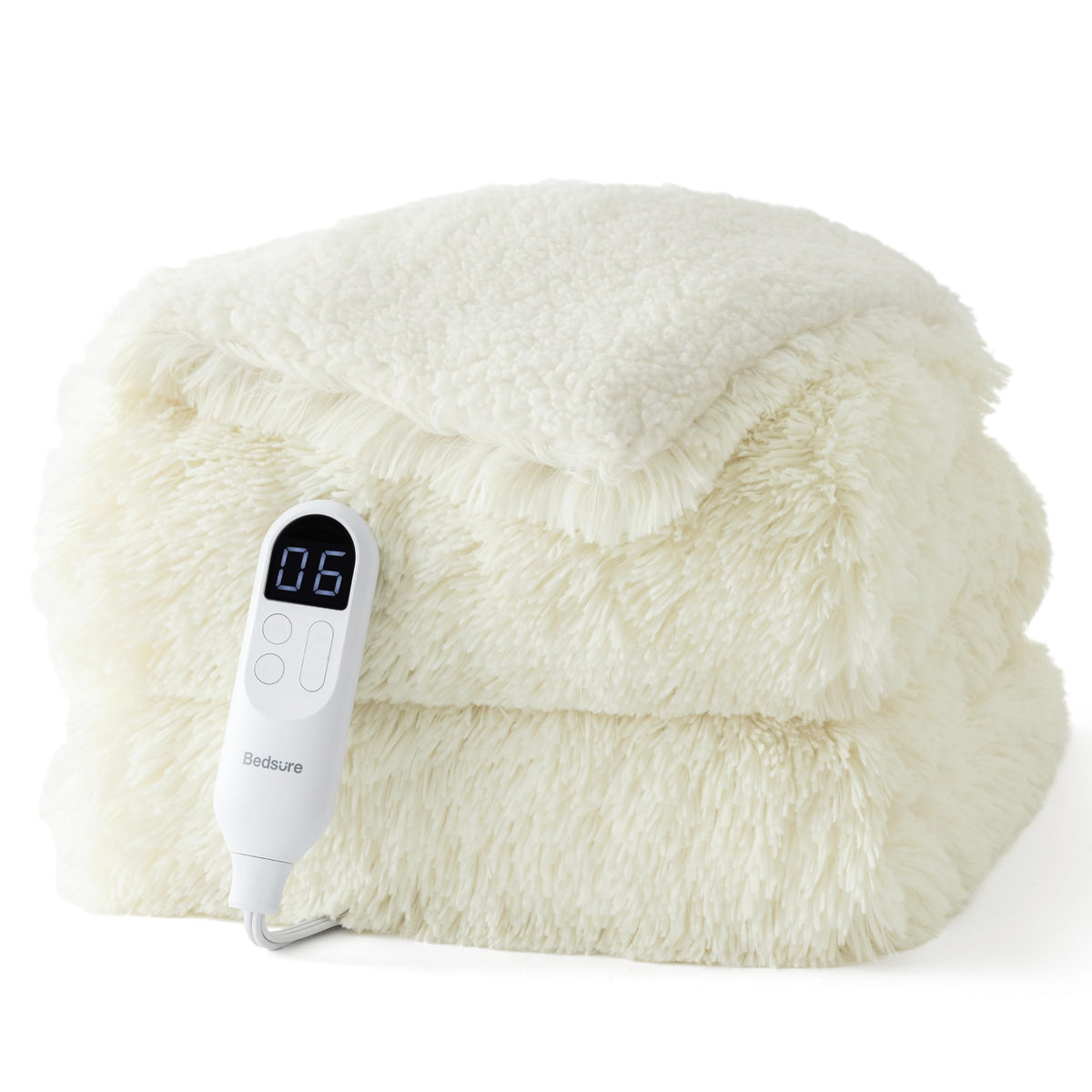 Bedsure Electric Blanket Twin with Preheat Function - Soft Flannel Heated Blanket Twin Size, Fast Heating with 6 Time Settings (Up to 10H) & 6 Heat Settings, Gifts for Grandma (62x84 inches, Grey)