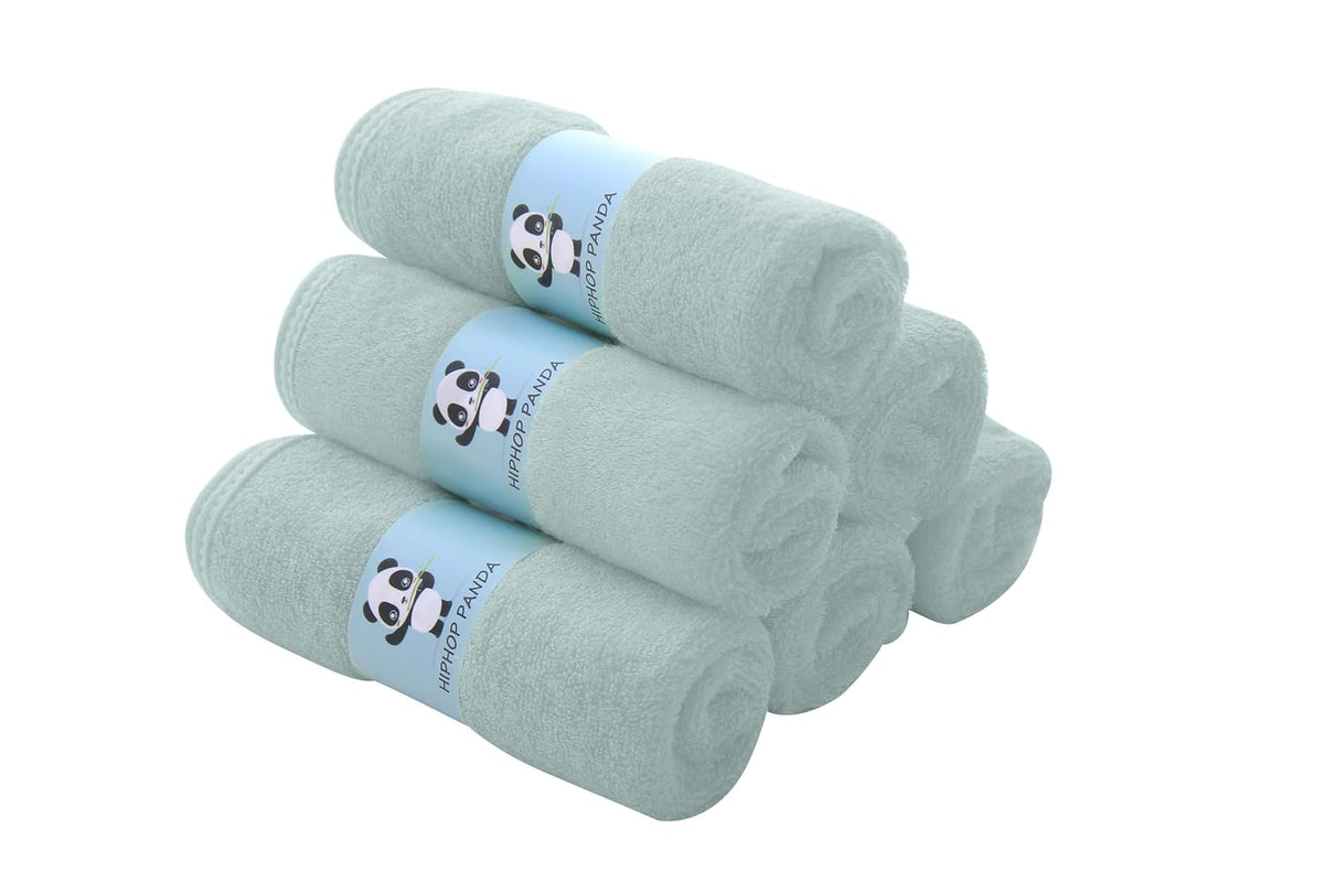 HIPHOP PANDA Ultra Soft Baby Washcloths, 2-Layer Absorbent Wash Cloths