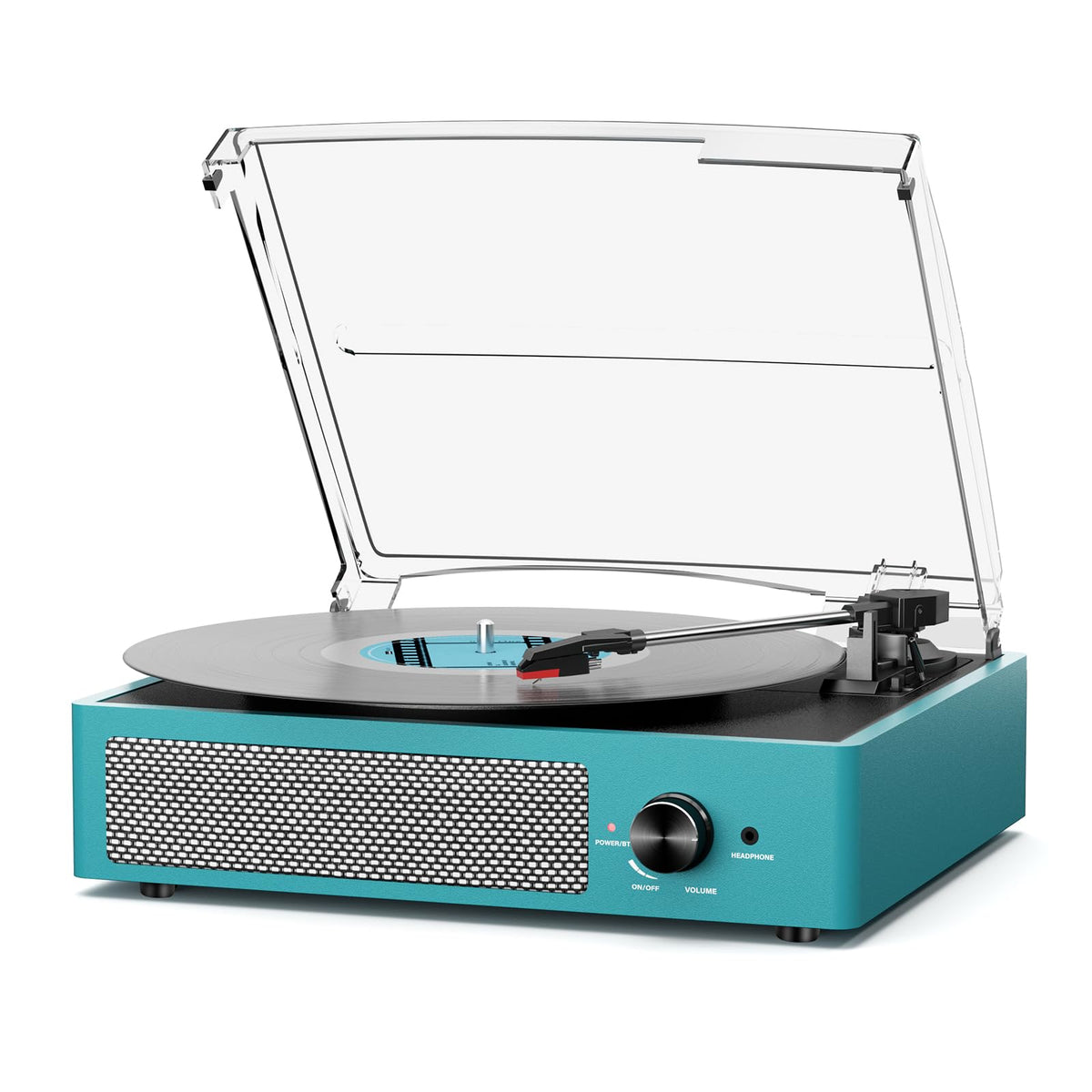 Vinyl Record Player Turntable with Built-in Bluetooth Receiver & 2 Stereo Speakers, 3 Speed 3 Size Portable Retro Record Player for Entertainment and Home Decoration Father Jim Norris notebooks
