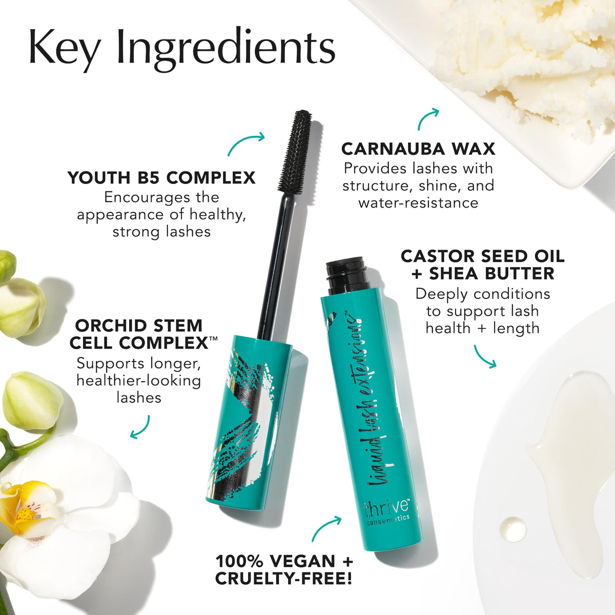 Thrive Causemetics Liquid Lash Extensions Mascara, Brown Black Shade Father Jim Norris notebooks