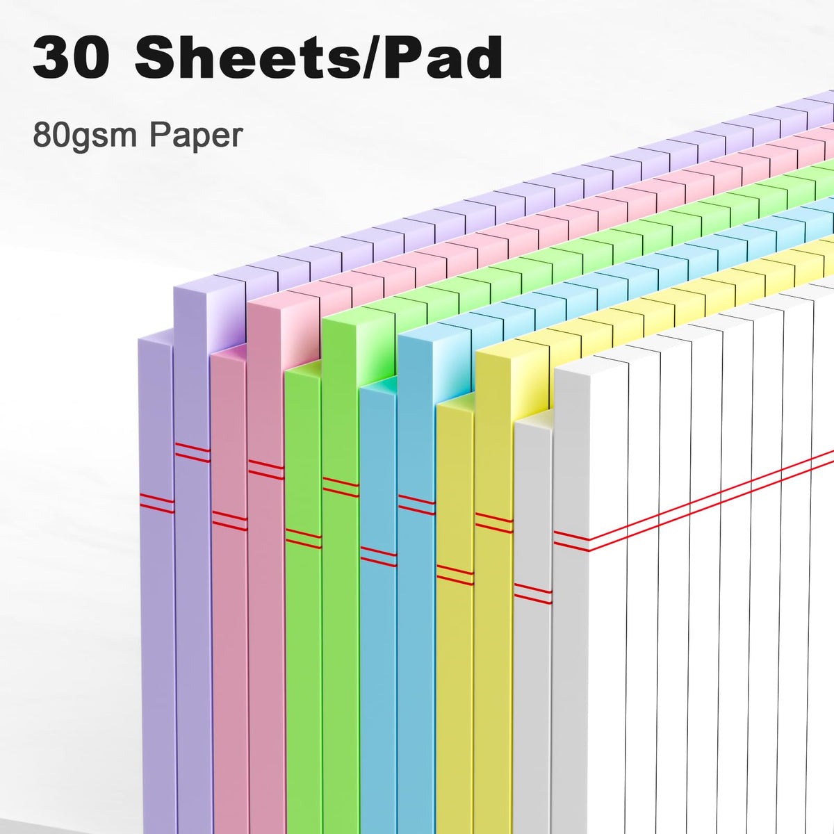 AILZFEI 6pcs Small Note Pad 5x8 College Ruled Legal Pads Paper Notepads 6 Pack Study Back Writing Pads 5 x 8 Legal Pads Perforated Narrow Ruled Pads of Paper White Father Jim Norris notebooks