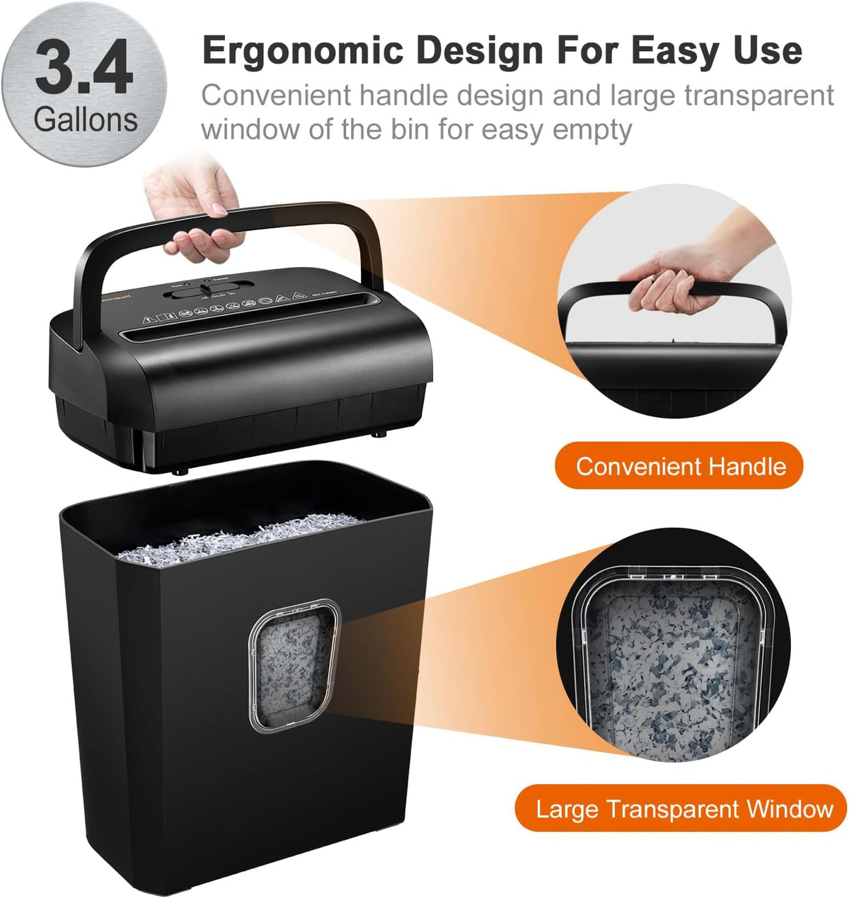 Bonsaii 6-Sheet Micro Cut Paper Shredder for Home, High Security Level P-4 Father Jim Norris notebooks