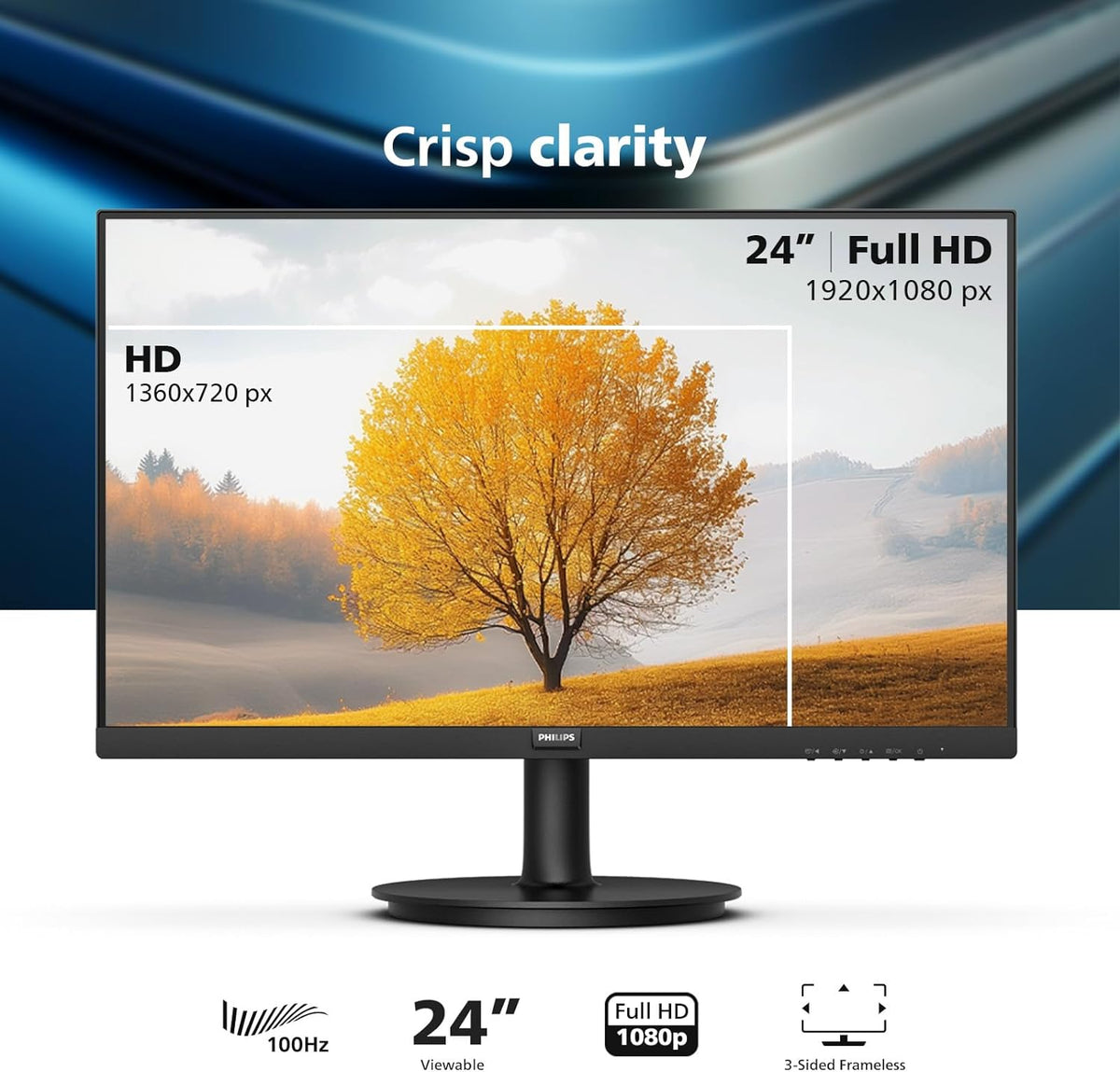 Philips 24 Inch Computer Monitor FHD 100Hz VA VESA Flicker-Free, 241V8LB Father Jim Norris notebooks