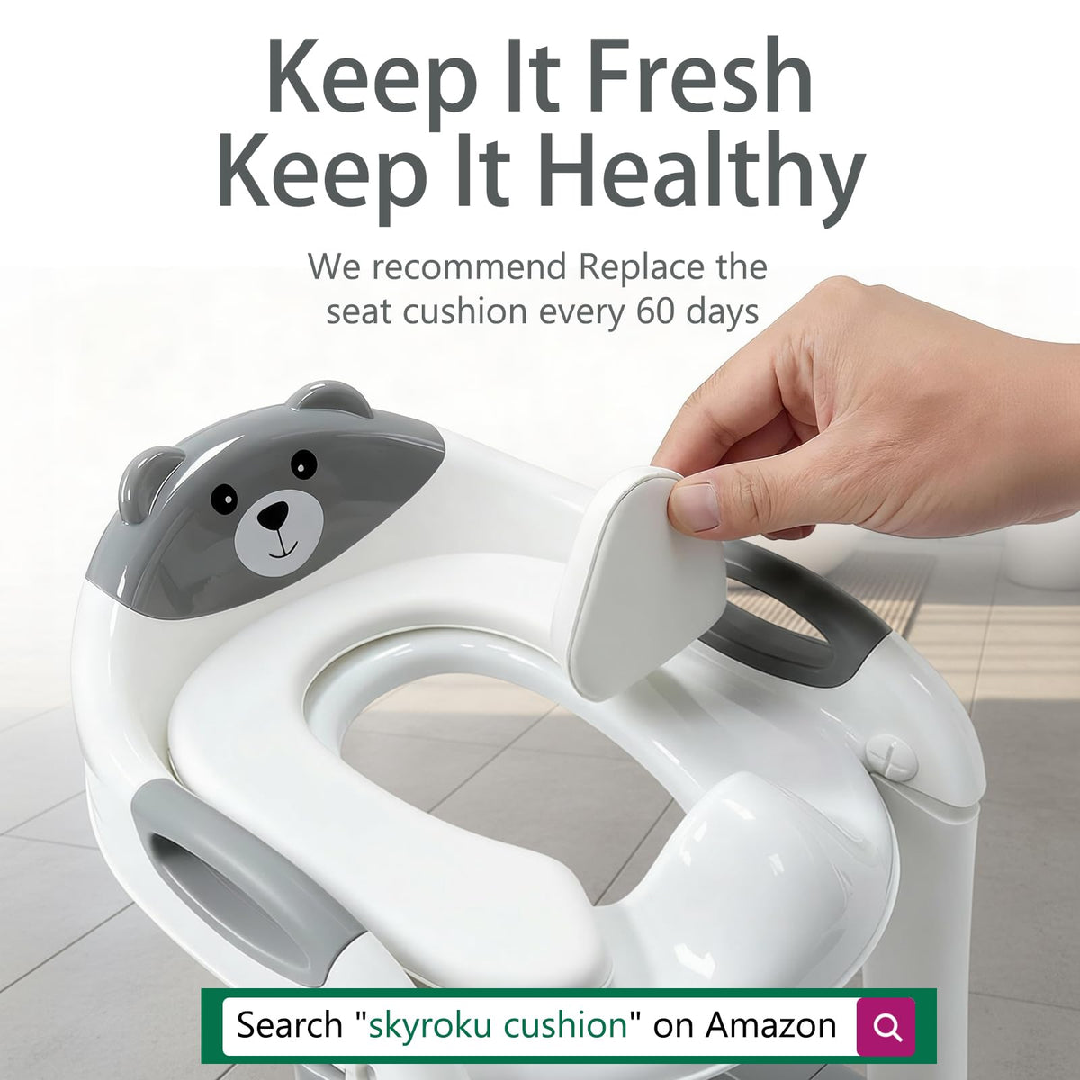 Potty Training Toilet for Toddlers, 2-in-1 Potty Training seat, Anti-Slip