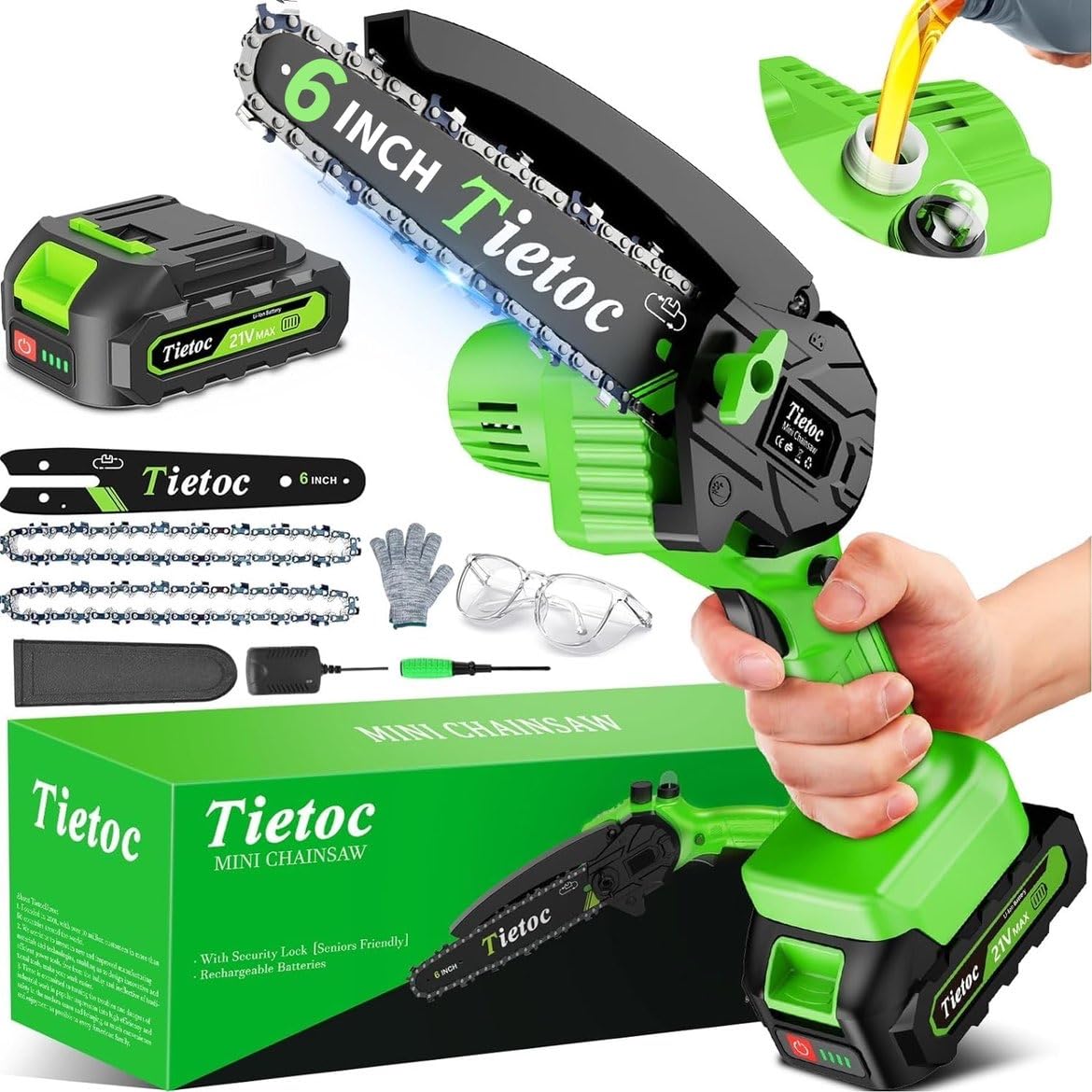 TIETOC 2-in-1 Brushless Pole Saw for Tree Trimming – 8" Mini Electric Chainsaw with 2×4000mAh Batteries, Auto Oiling, Tool-Free Adjustment,Cordless Battery Powered Saw for Home Garden Branch Cutting Father Jim Norris notebooks