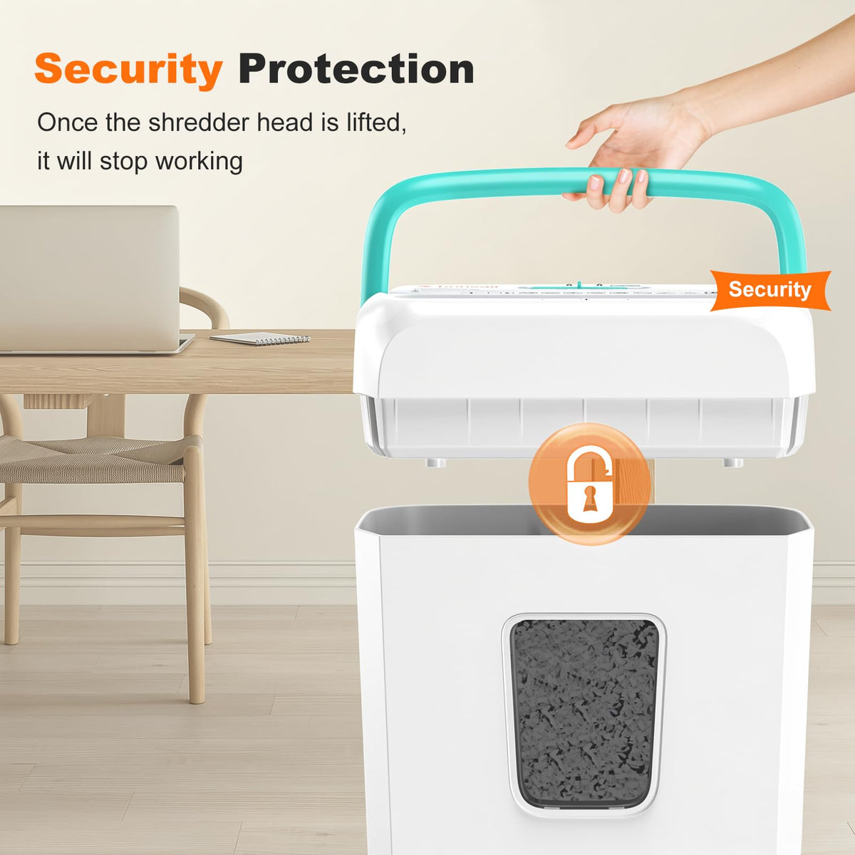 Bonsaii 6-Sheet Micro Cut Paper Shredder for Home, High Security Level P-4 Father Jim Norris notebooks